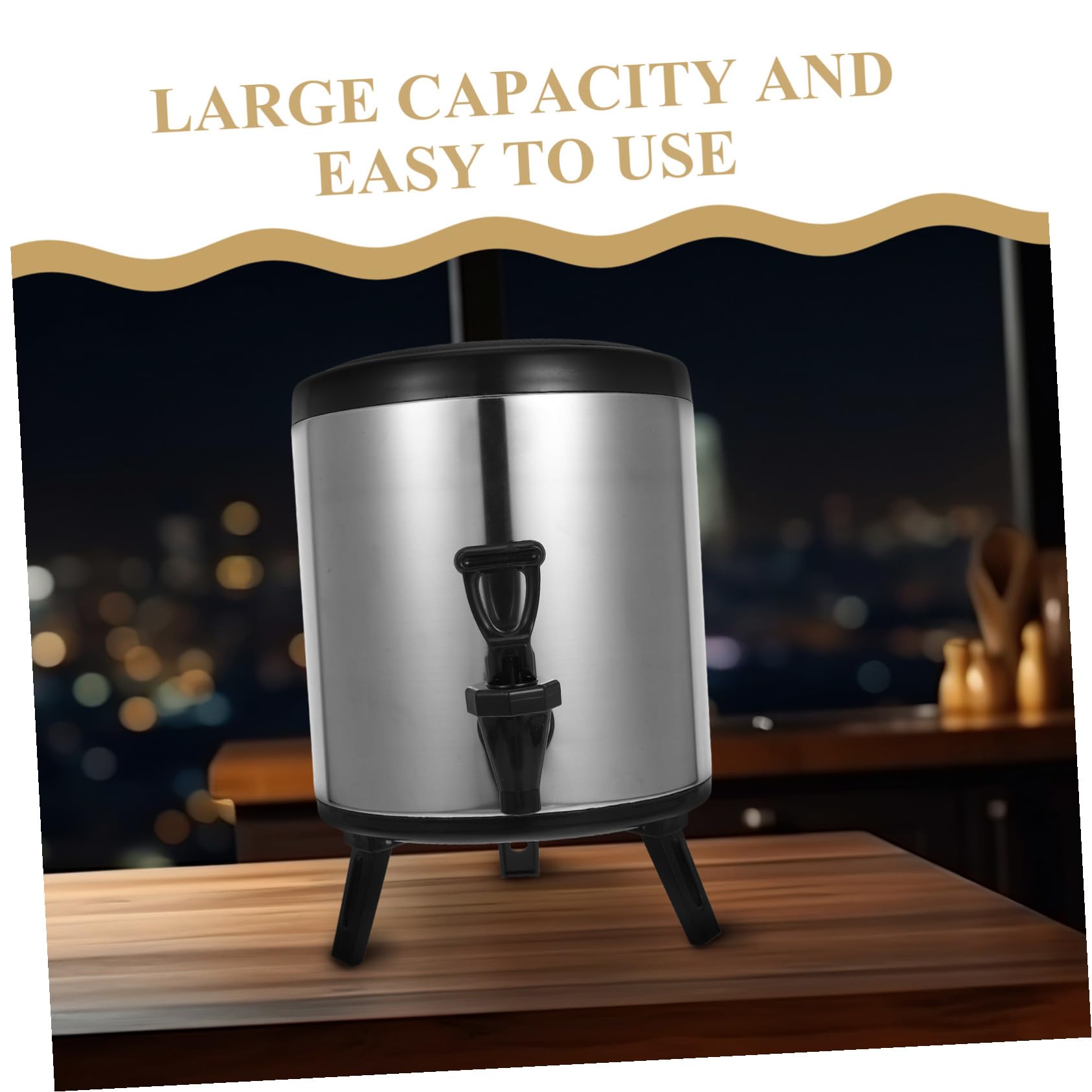 Alipis Dispensador de Bebidas de Acero Inoxidable con Aislamiento Doble Capa Termo para Café y Bebidas Frías o Calientes para Catering y Eventos Comerciales