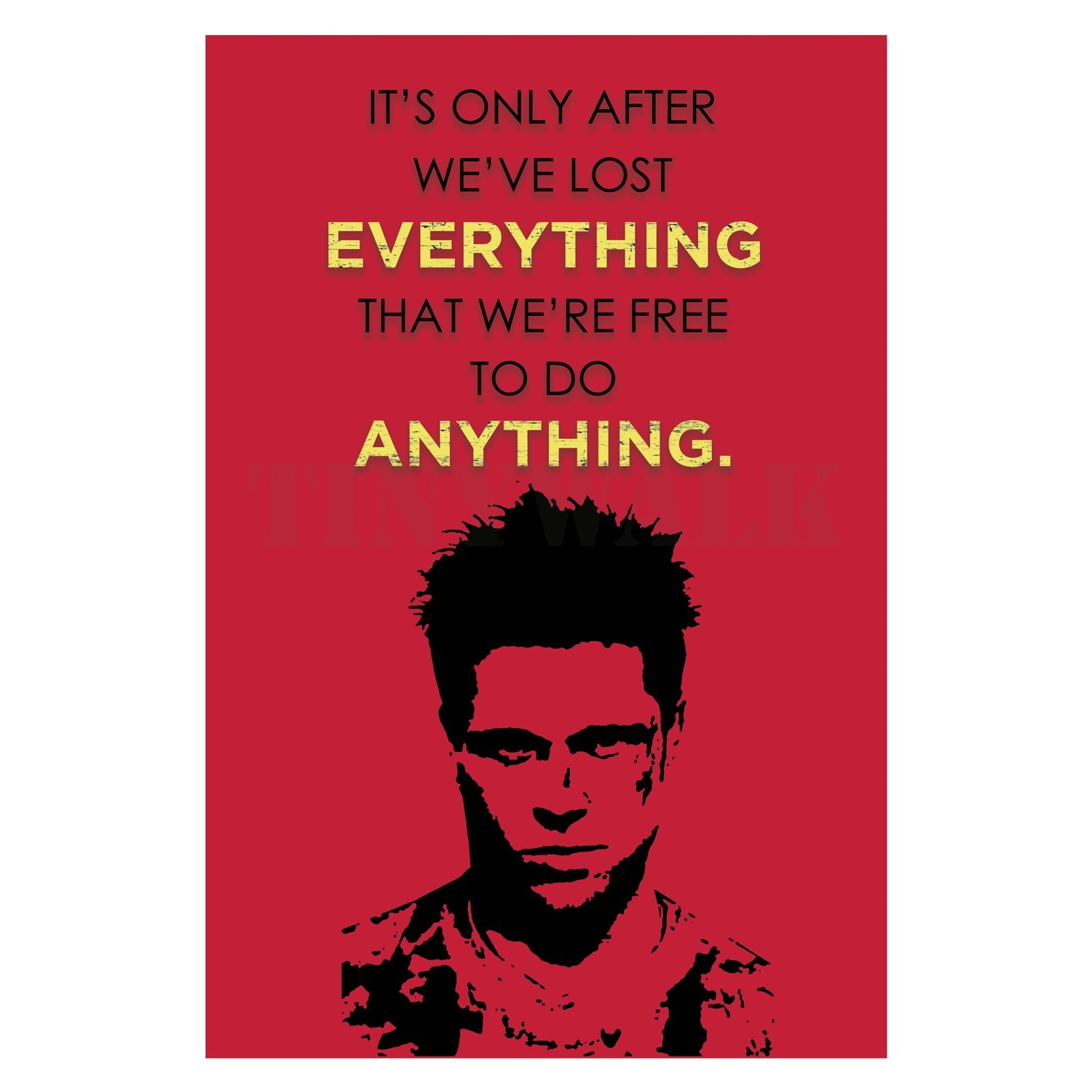 tinywalk 12 x 18 Inch Wall Decor Poster | Premium 300 GSM Thick Cardstock Prints with Double-Sided Tape | Aesthetic Wall Art for Living Room, Bedroom, Dorm & Home Decor | Fight Club