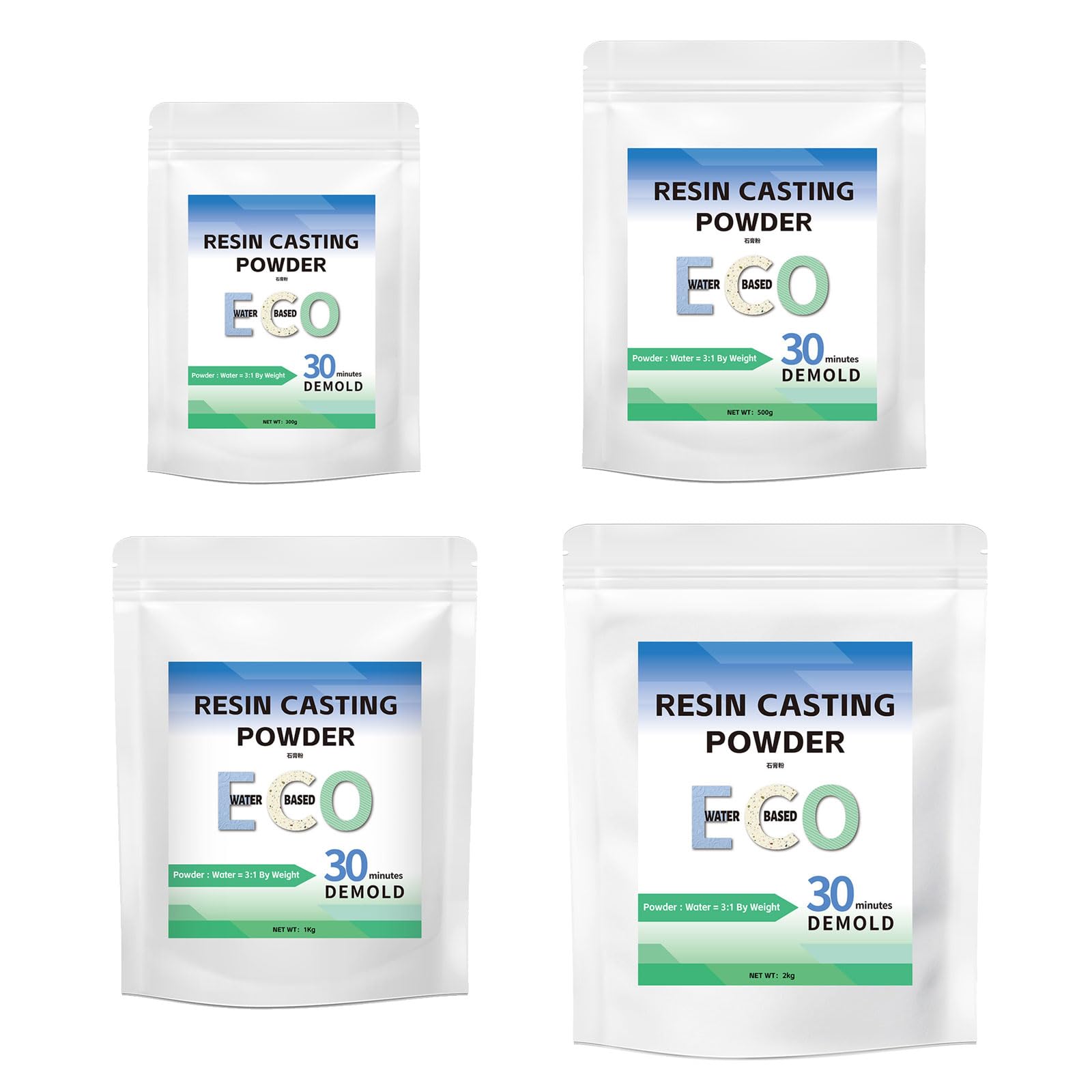 300/500 g / 1000/2000 g Harzgießpulver zum Modellieren von Keramikgips, Gipspulver