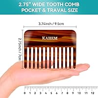 Vista 3 de KAHEM Handmade Wide Tooth Comb for curly hair.Small Wide Tooth Comb for Long and short Hair Detangler Comb For Wet and Dry. Professional hair