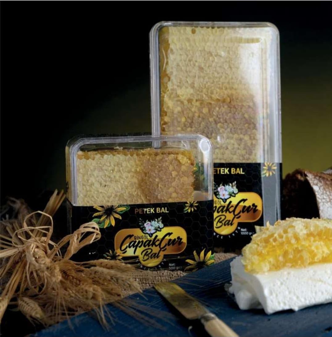 Wabenhonig/Honigwabe 3x 1000g hocharomatischer Premium Blütenhonig in der Frischebox - Petekli Bal - rein und natürlich