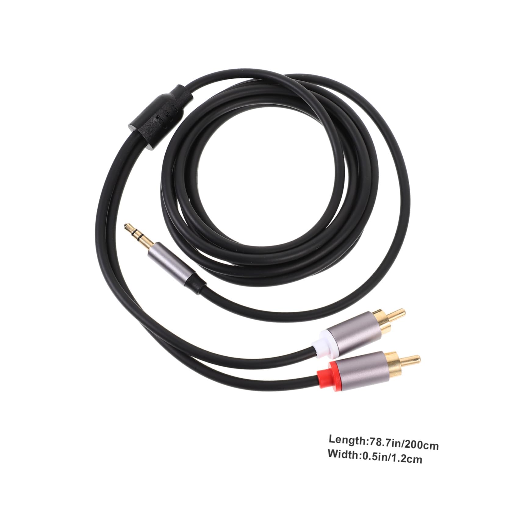 Housoutil 2M Cable Subwoofer Auxiliary Cord for Easy Compatible with Computers Phones and More Sleek Design for Tangle Setup