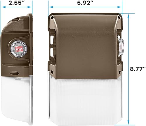 Miniatura 6 de LUXRITE Paquete de luz LED de pared de 152025W con fotocélula 3CCT 3000K4000K5000K, 180024003000LM seleccionable, iluminación LED exterior del