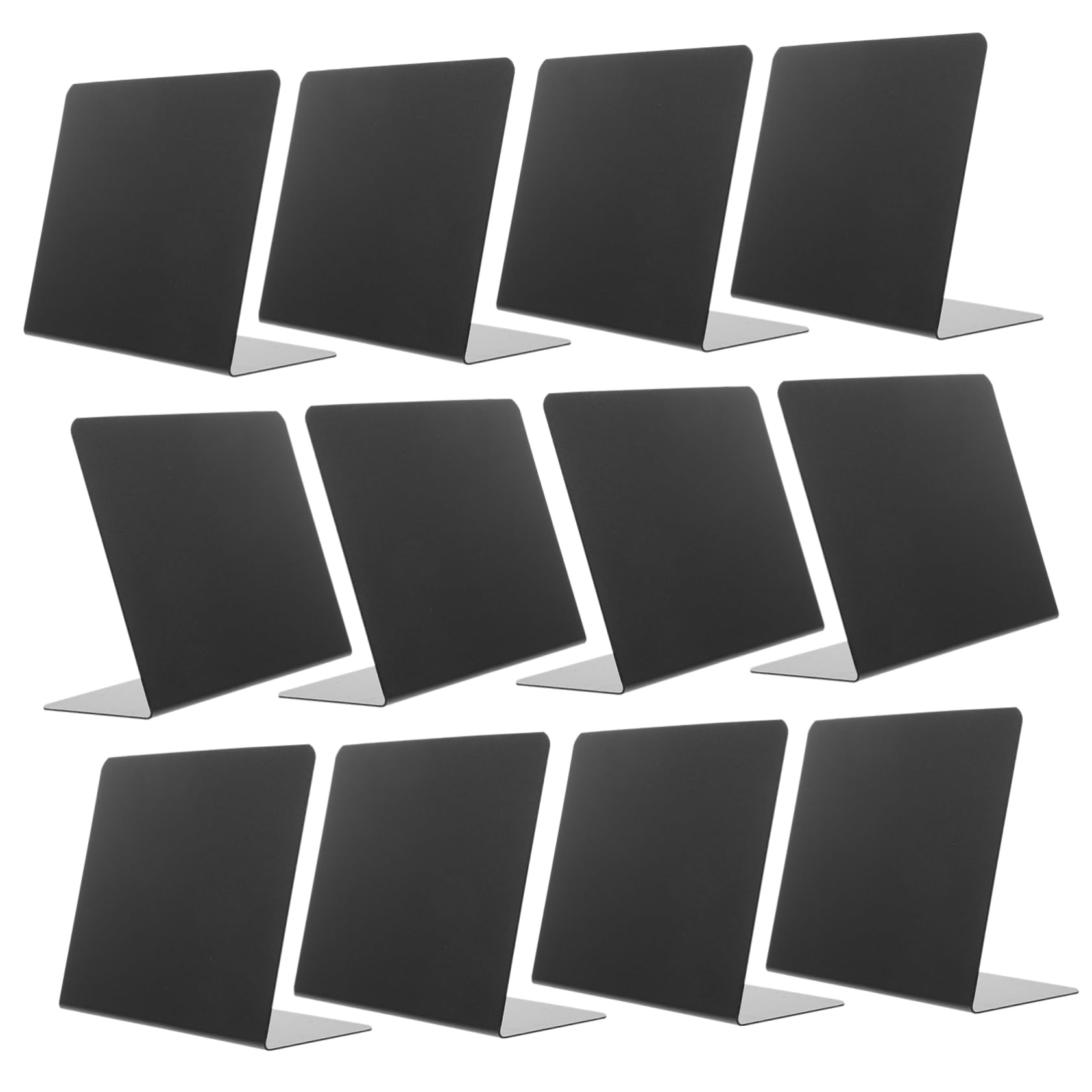 SHINEOFI 3ensembles Panneaux Affichage Ardoise Effaçable Pour Fête Mariage Et Anniversaire Étiquettes Avec Craies Blanches Et Chiffons De Nettoyage Tableau Décoratif De Table