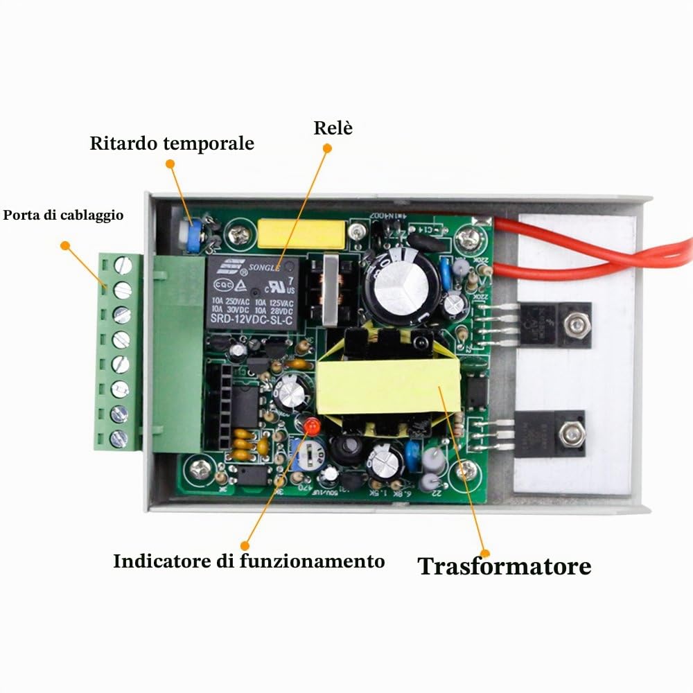 NN99 Lettore di schede tastiera RFID con sistema di alimentazione + pulsante di uscita della porta + 10 chiavi da 125 KHz No Electric Locks