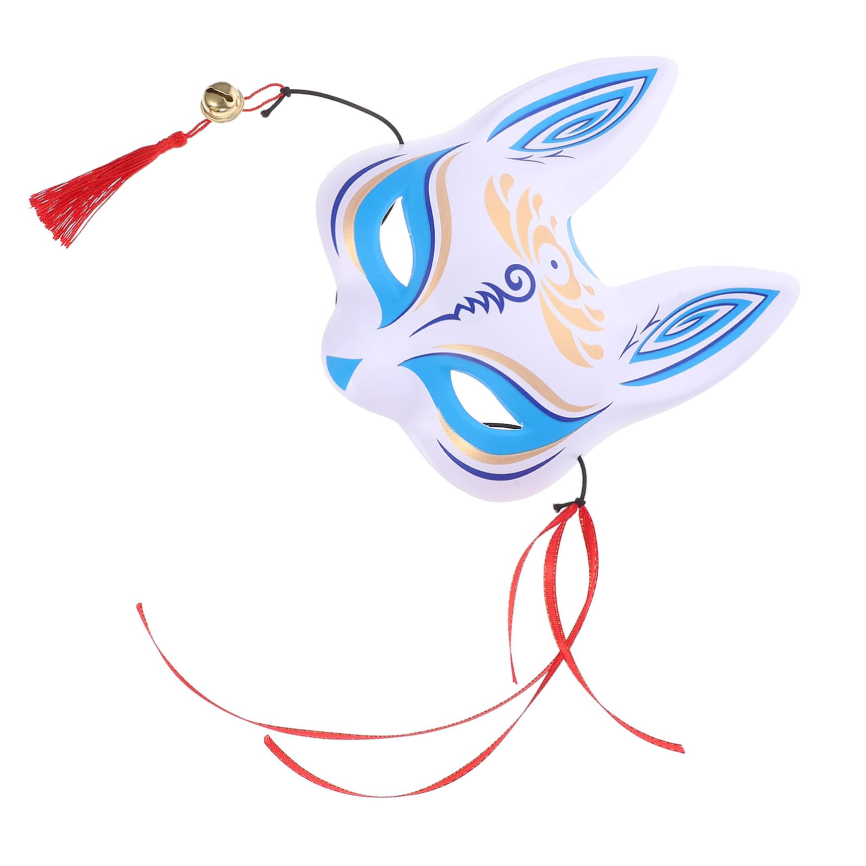 Garneck Fox Mask for Masquerade Animal Half Face Mask Japanese Style for Party and Cosplay