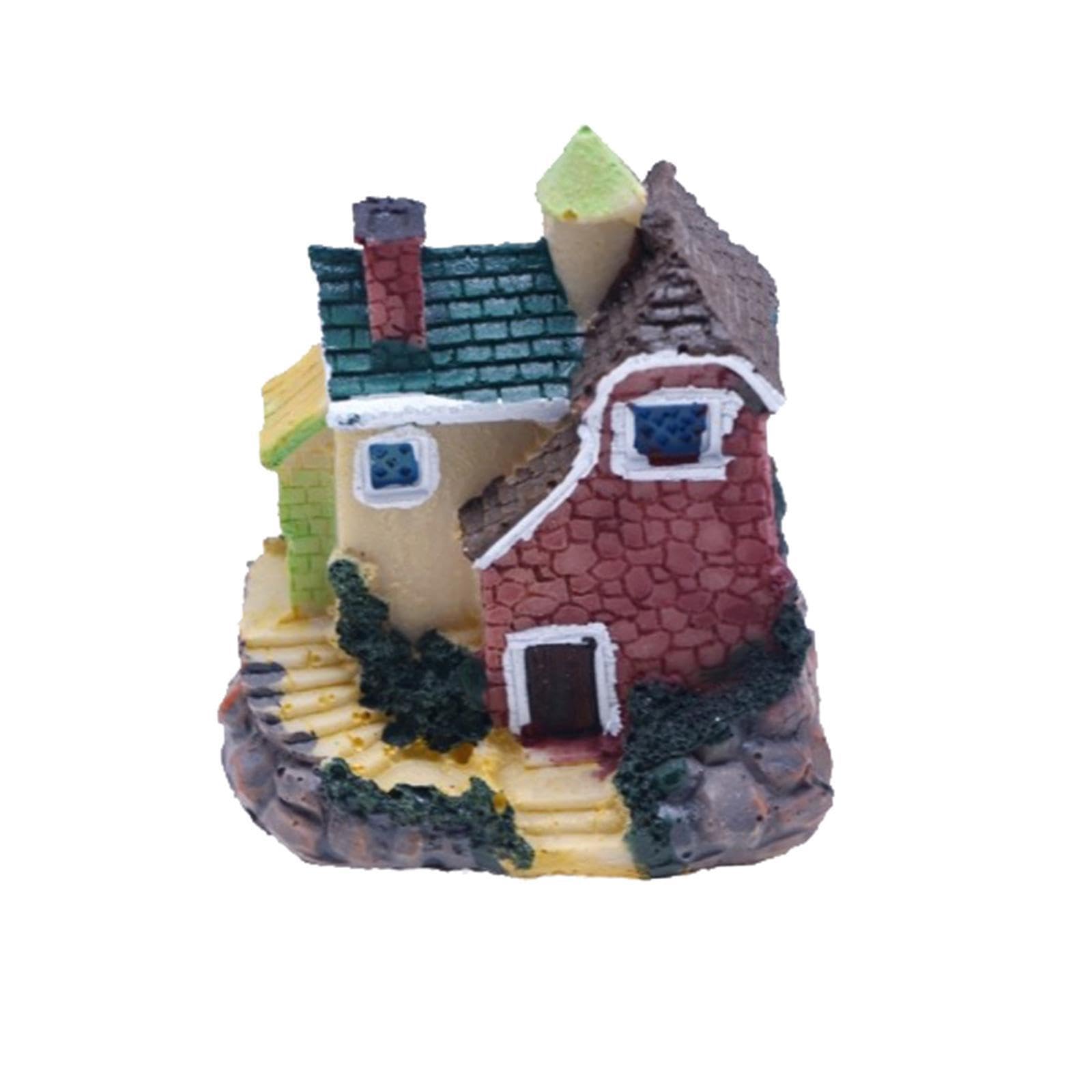 QUXVUIS Photo Props Birthday Gift Bonsai Craft Ornament Delightful Mini Fairy Garden House Captivating Decor For Garden Enthusiasts Mini Fairy House Resin