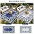 Garvee Outdoor Rugs 8’x10’ Waterproof Reversible Mats, Large Area Plastic Straw Rug, Outside Carpet, Butterfly Floral Rv Mat for Patio Camping Picnic Backyard Deck Balcony Porch Beach Trailer