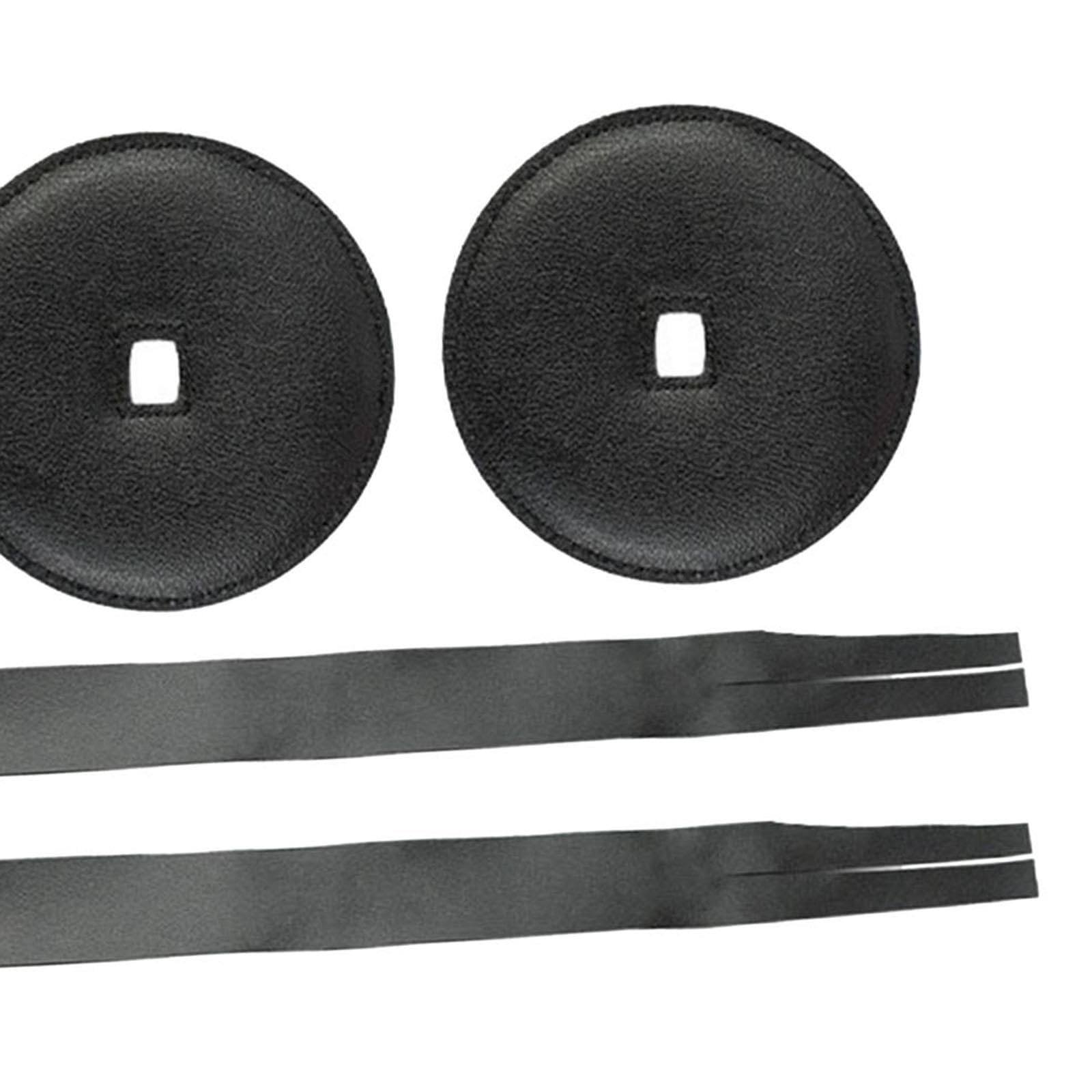Oshhni 2 Pezzi Cinghia per Piatti Cintura per Piatti Comoda Riparazione Gong Cinese Accessorio per Strumenti Robusto Maniglia per Piatti da Marcia Morbida, nero