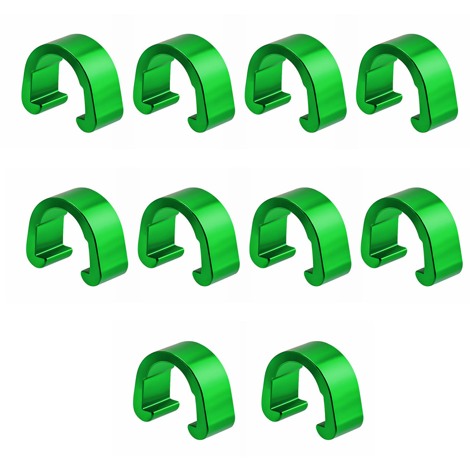 Sisyeuo 10Pcs Bicycles C-Clip Clamps Housing Hoses Guide Brake Cable Clip Bicycles Hoses Guide Aluminum Alloy Bike Cable C-clips Mountain Bike Gear