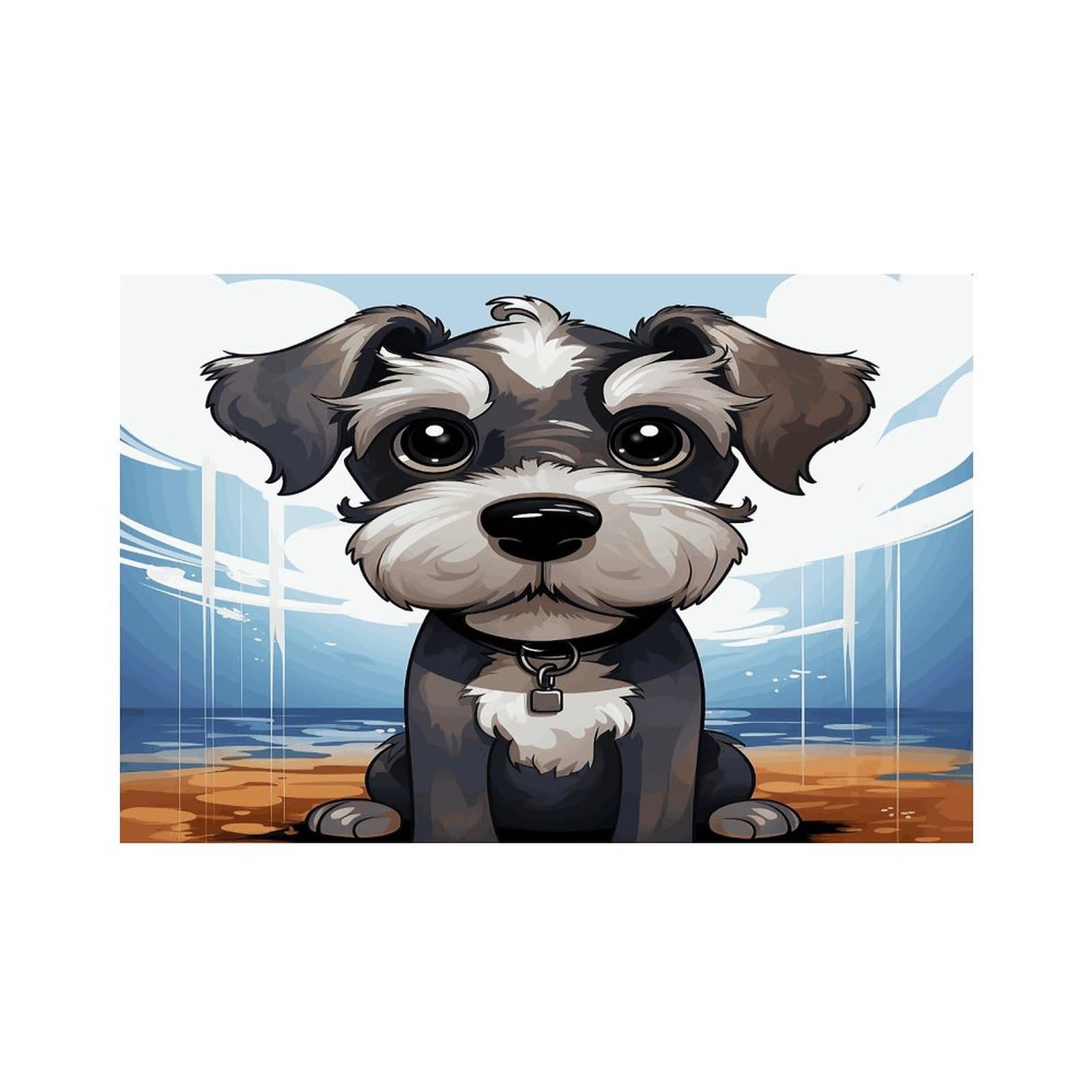 Adorable Schnauzer Placemats Non-Slip Heat Resistant Table Mats Flax Washable Cloth Place Mats Easy to Clean Premium Placemat for Kitchen Dining Table Decor Party Outdoor