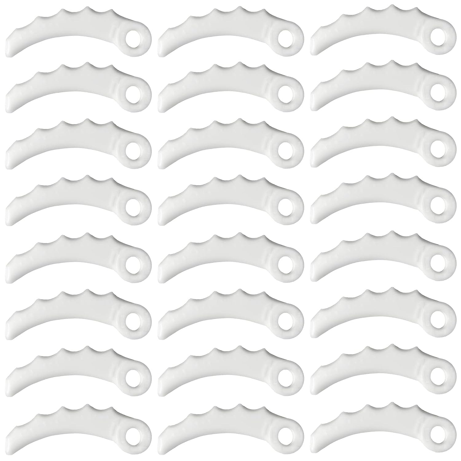 24 Stück Ersatzmesser Kunststoff, Ersatzklingen für Kopf 255 mm x 3,6 mm, Messer Kunststoff für MaKita 198426-9
