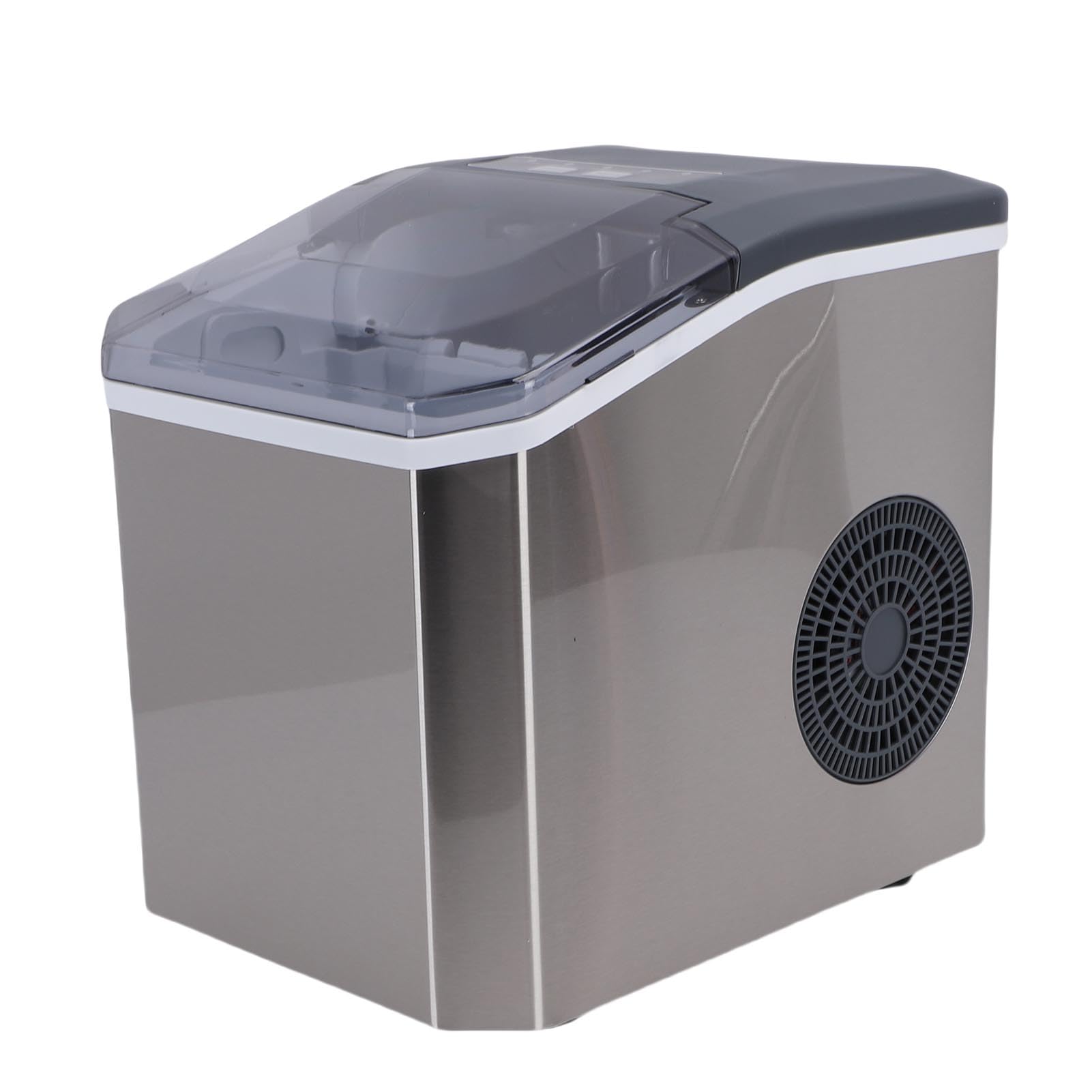 Jectse Encimera para Hacer Hielo, Máquina de Hielo Portátil, Automática y Silenciosa, Control de una Tecla, Máquina de Hielo Compacta con Cesta para Cocina, Camping, Oficina, Bar, (Enchufe europeo