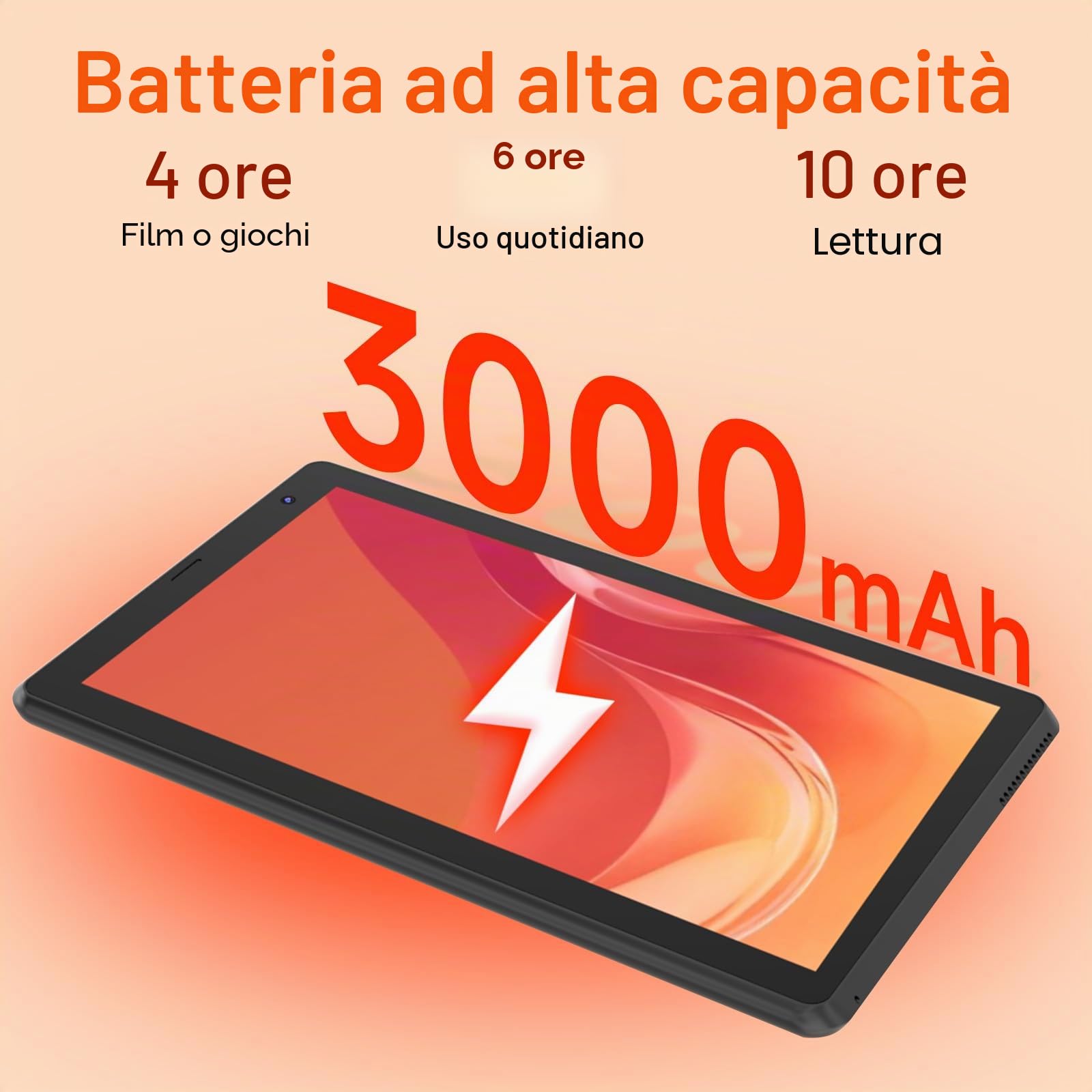 BYANDBY Tablet Android 12.0 da 7 pollici, 4 GB + 32 GB ROM (espansione 1 TB), Quad-Core, WiFi, GMS, doppia fotocamera, educativo, gioco (nero)