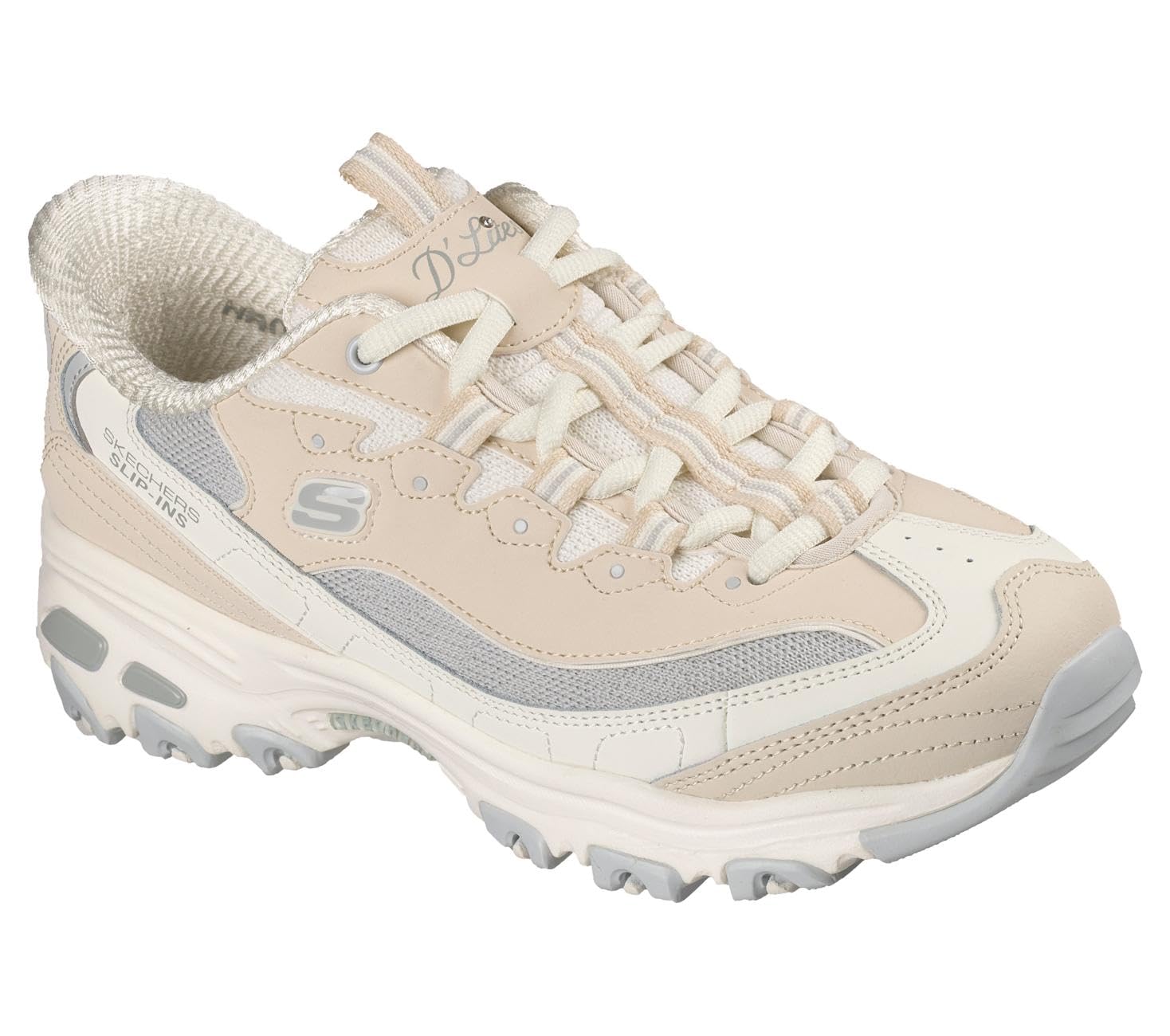 Skechers Women's D'Lites-Smooth Nostalgia, Hands Free Slip-ins Sneakers