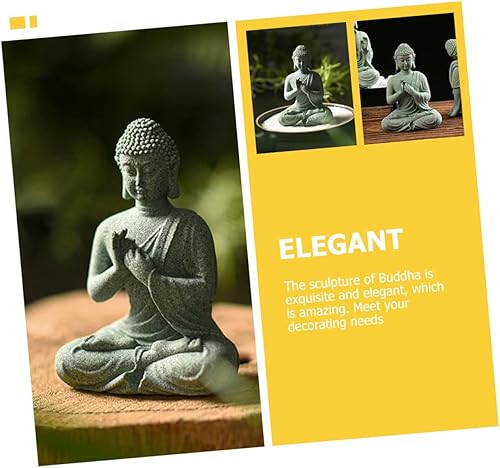 Miniatura 4 de FRCOLOR 5pcs Buddha Statue Fish Tank Decoration Garden Buddha Statue Buddha Figurine Guan Figurine Aquarium Buddha Statue Sitting Buddha Statue God
