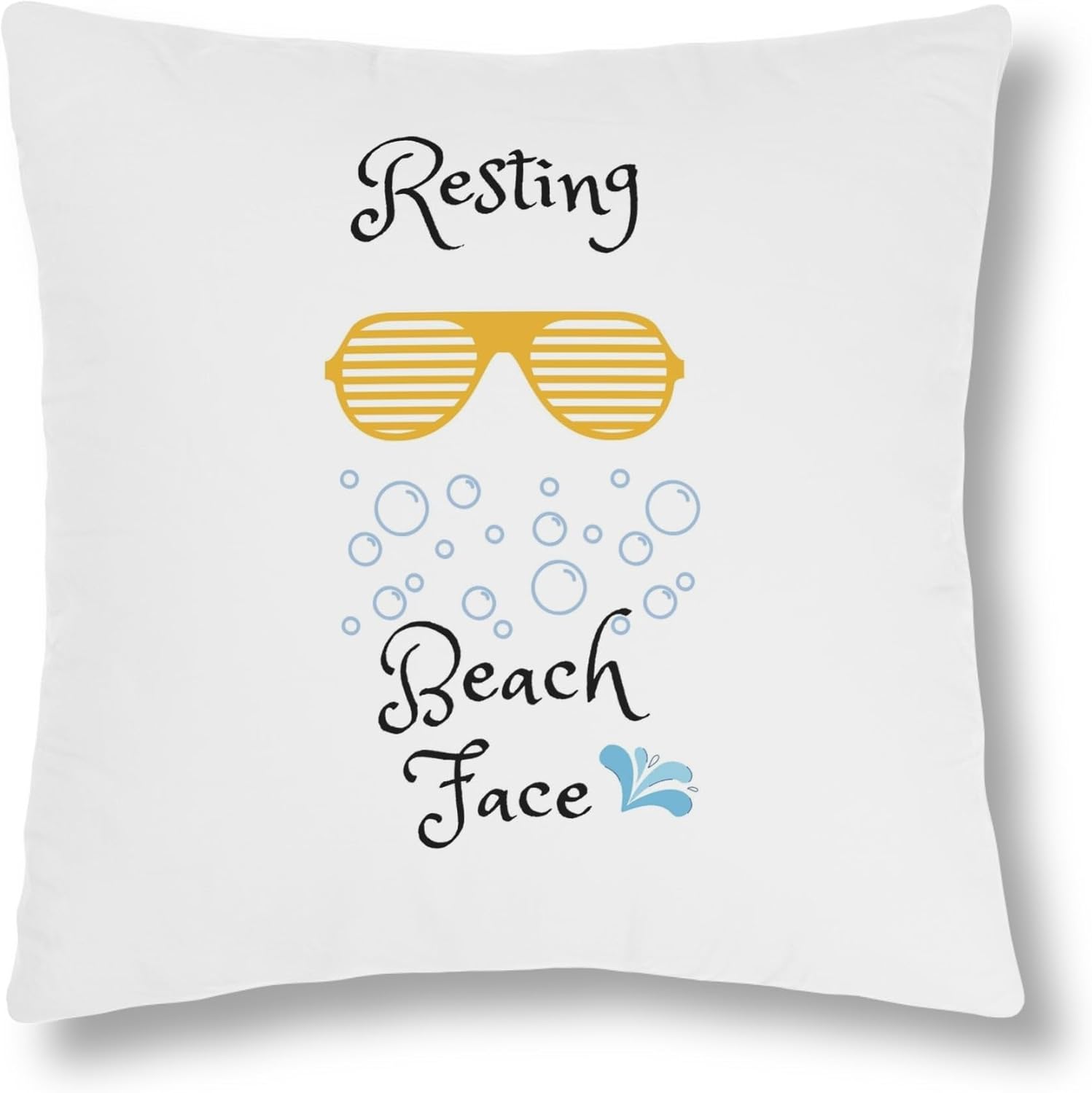 Resting Beach Face Waterproof Pillows 16" × 16" / Square