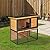 PawHut Wood-metal Rabbit Hutch Guinea Pig Hutch Elevated Pet House Bunny Cage with Slide-Out Tray Openable Roof Outdoor 89.5 x 45 x 81cm Light Yellow