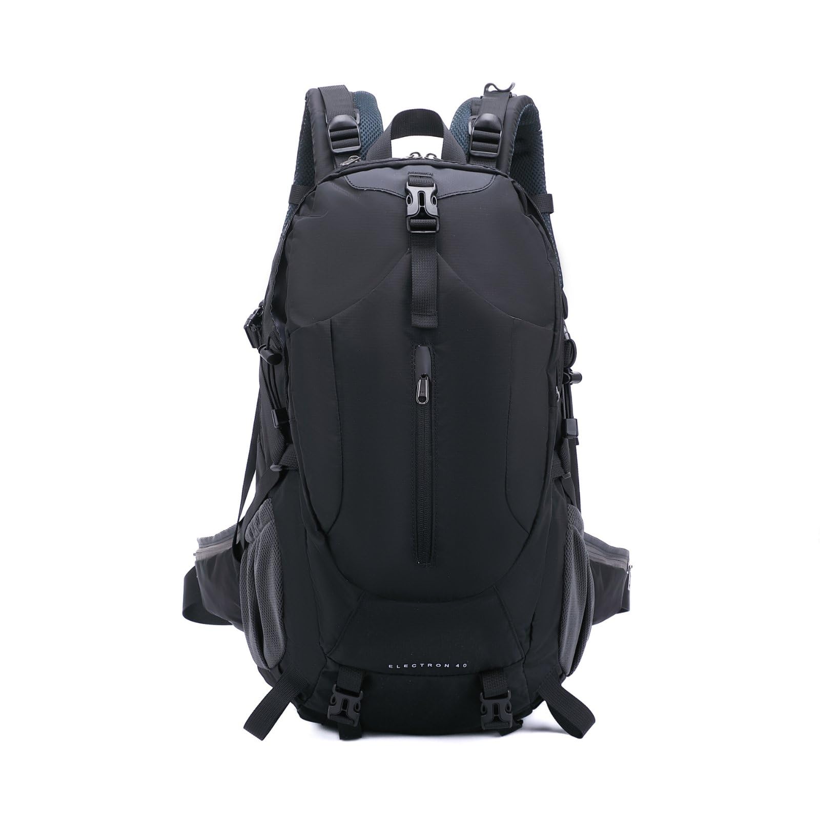 snappsy 36-55L Large-Capacity Backpack Padded Shoulder Straps Trekking Backpack Structured Camping Rucksack Long-Lasting, Black-picture-57