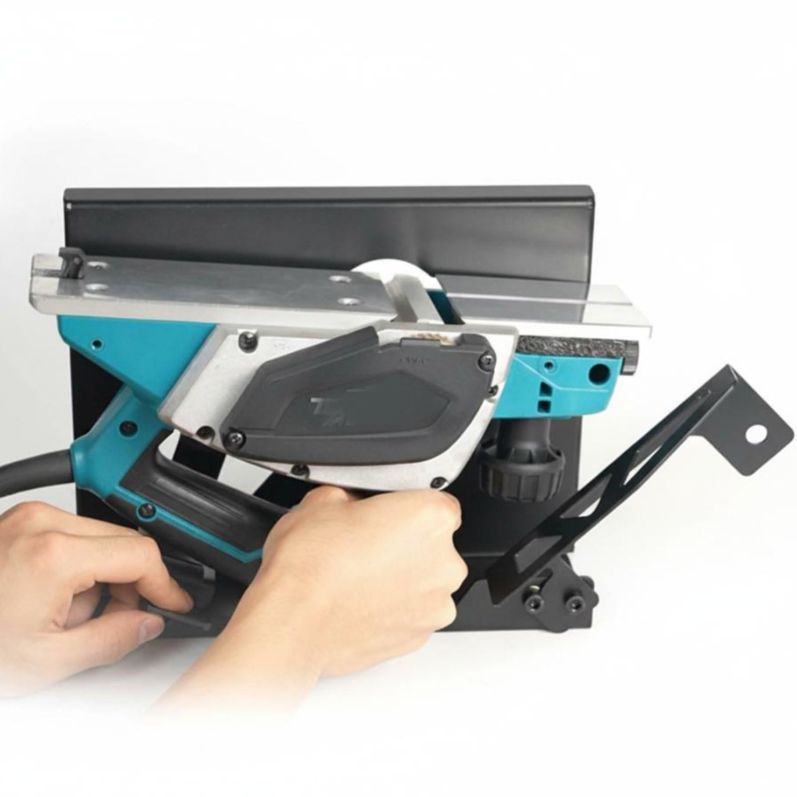 Sharplace Soporte para Montaje de Cepillo Manual con Estructura Resistente Base Nivelada Facilidad para el Deslizamiento de Piezas y Adaptador de Taller