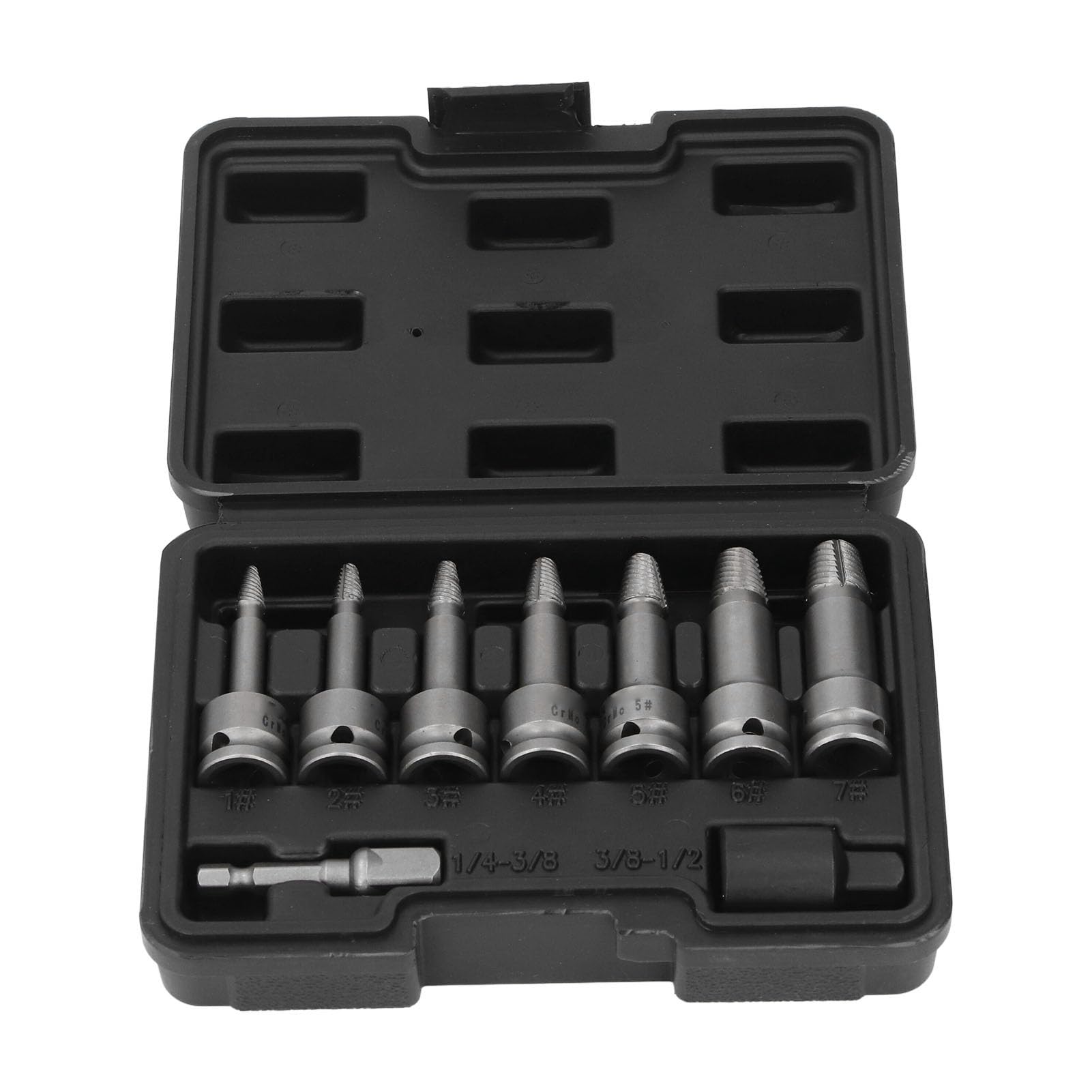 Juego de extractores de Tornillos de 9 Piezas de 3/8" con Cabeza Hexagonal, fácil de extraer, para extraer Pernos Rotos, oxidados y espárragos.