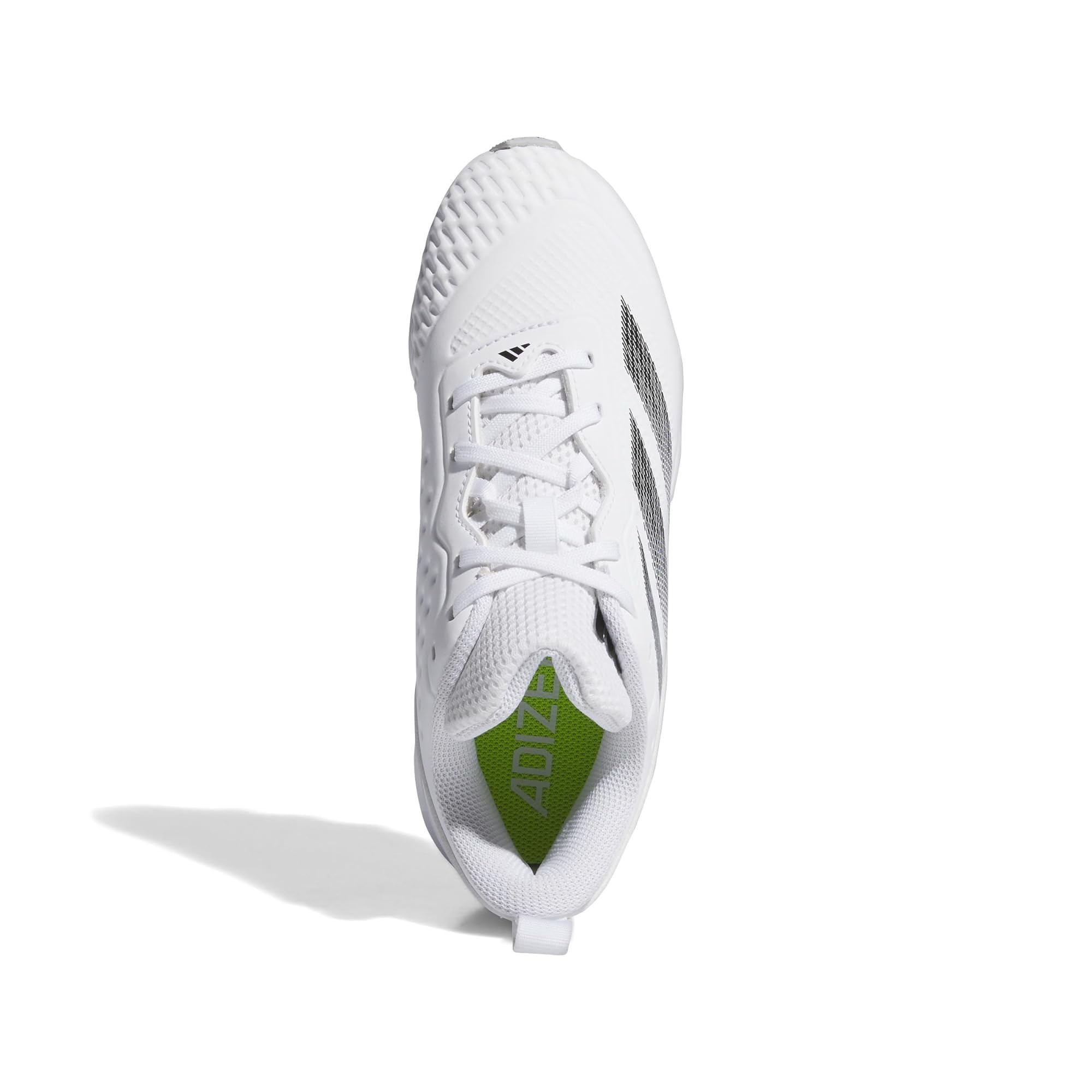 adidas Adizero Instinct Molded Softball Sneaker, White/Black/Team Light Grey, 1 US Unisex Little Kid