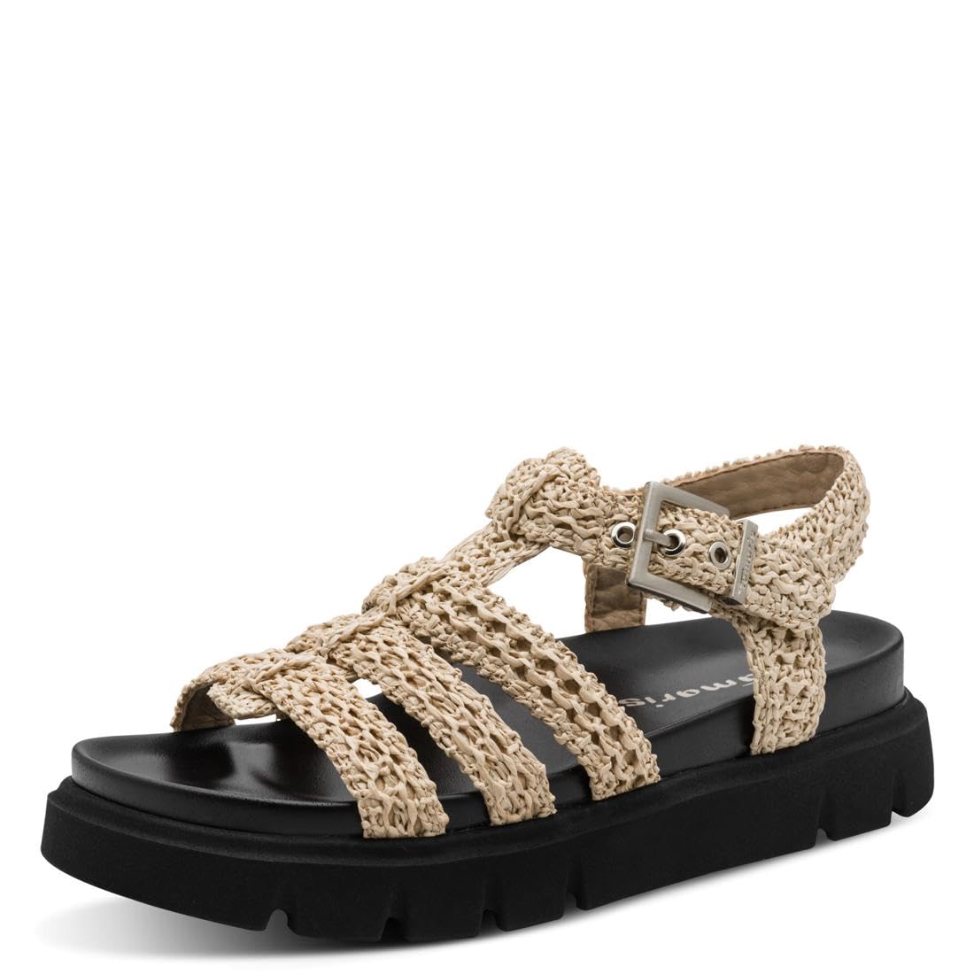 Tamaris Women’s sandal with wedge heel beige 7.5 UK