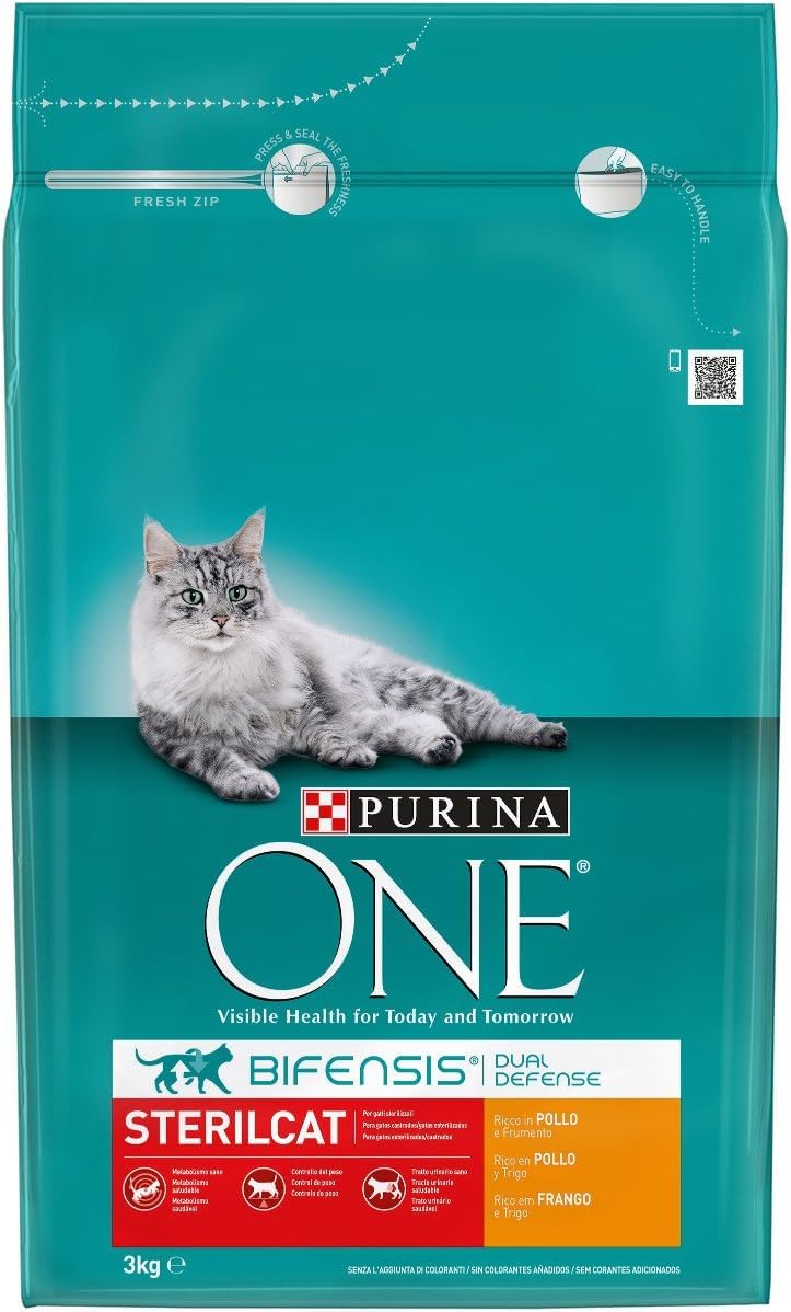 PURINA ONE Bifensis Katzenfutter für Erwachsene, sterilisiert, mit Huhn, 2,8 kg Beutel