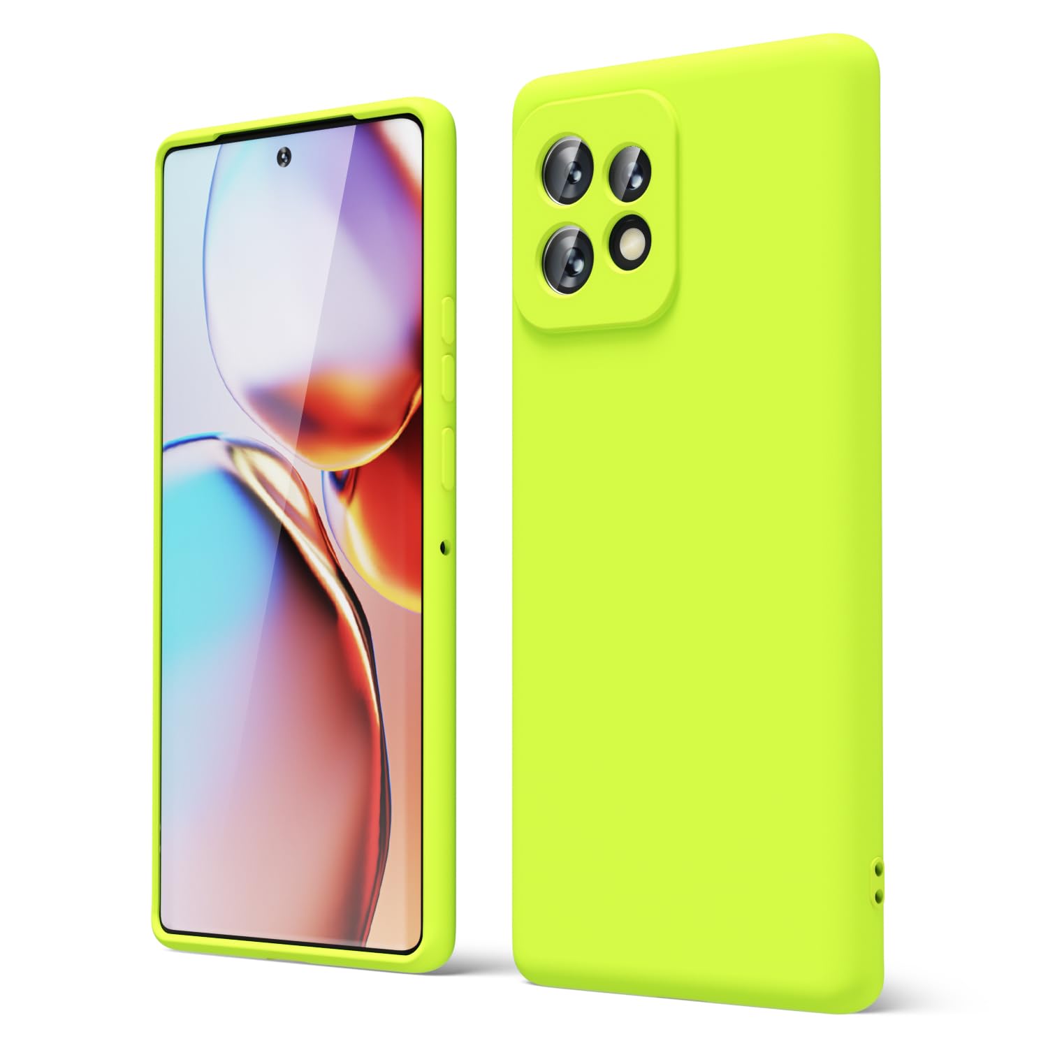 oakxco for Motorola Moto Edge Plus 2023 Case Silicone, Thin Slim Grip Soft Rubber Gel Protective Phone Case for Women, Matte Plain Bright Color