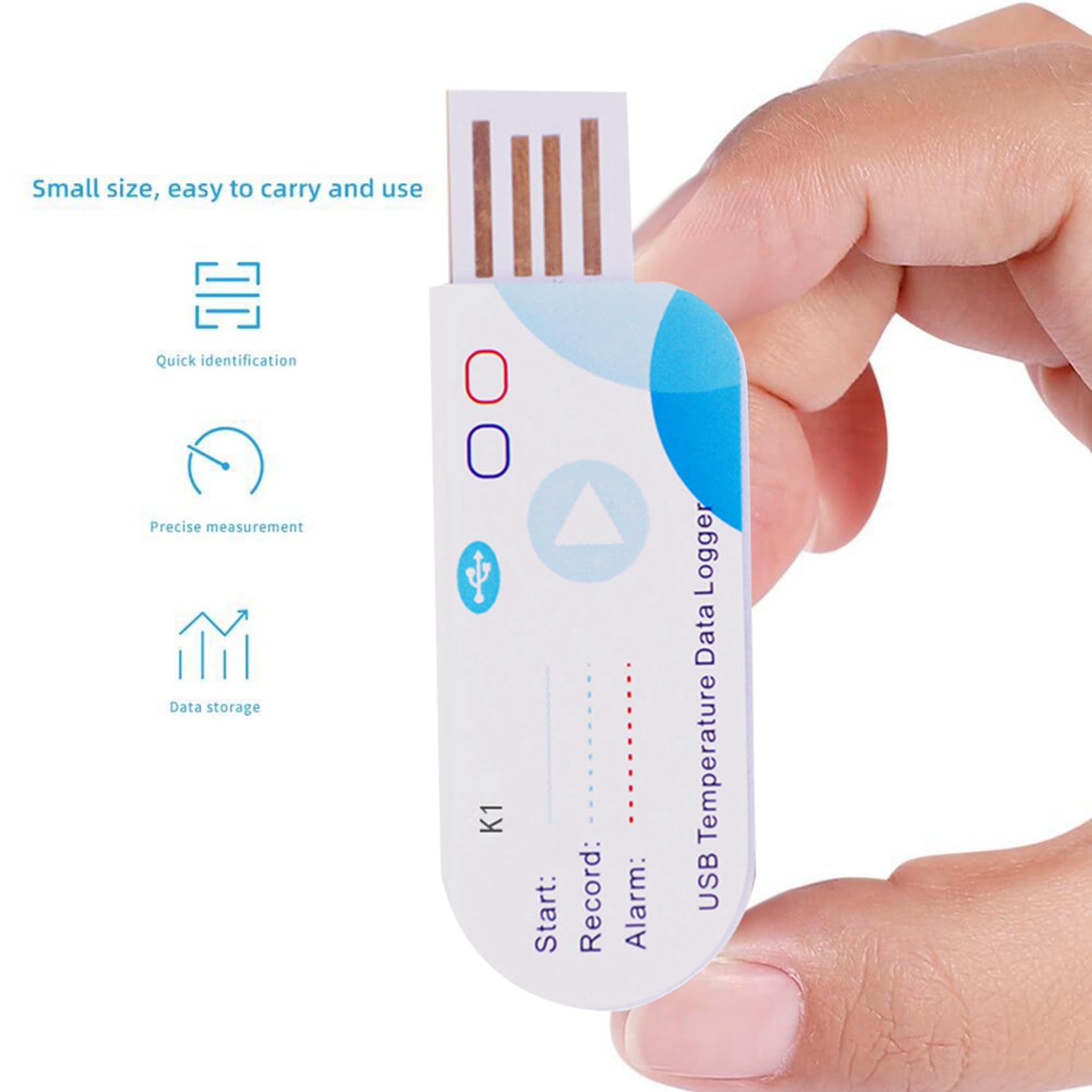 20X Registratore Dati Temperatura USB 14400 Punti Rapporto USB 60 Giorni Registratore Monouso IP65