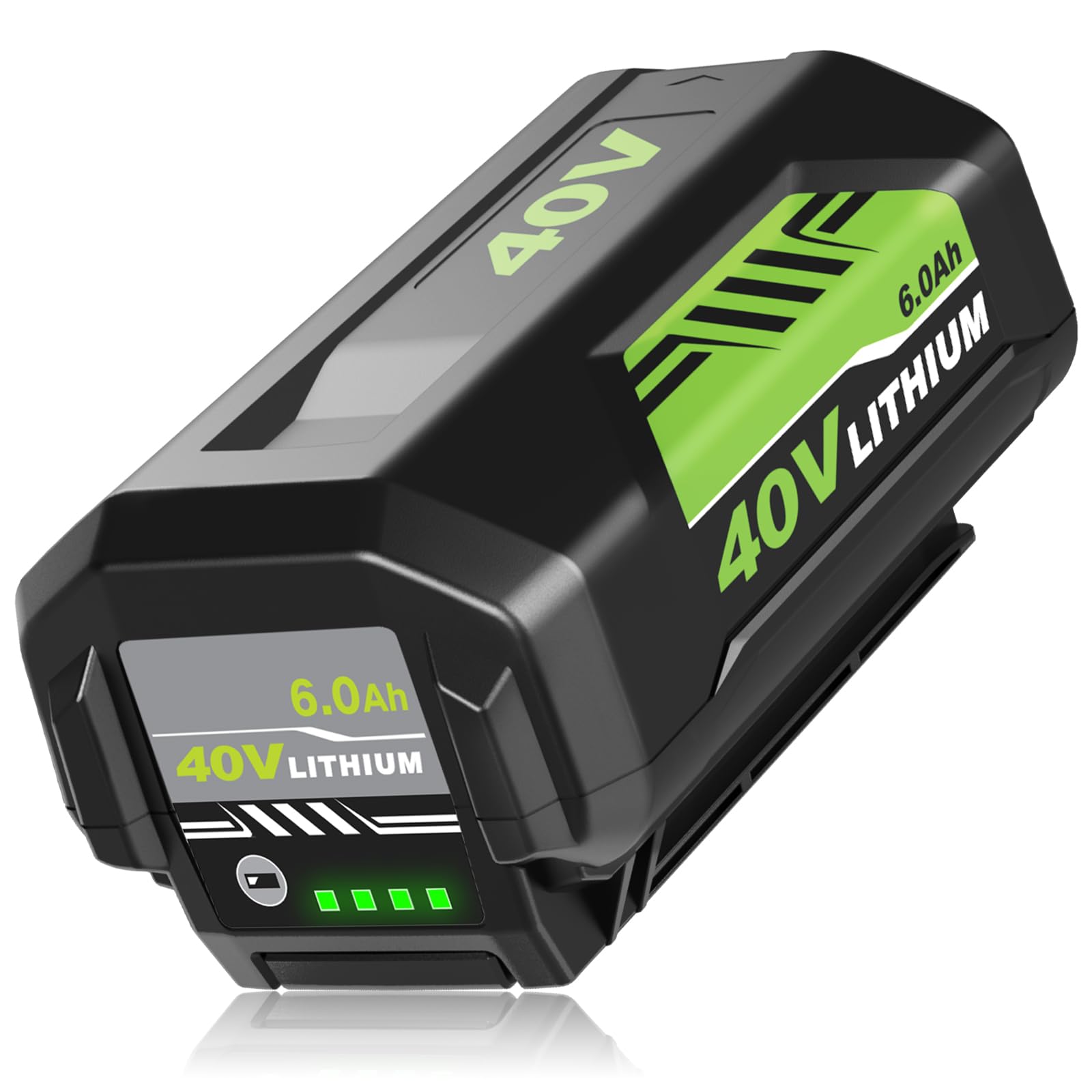 40V 6000mAh Replacement for Ryobi 40V Battery Lithium Compatible with Ryobi 40 Volt Battery 6.0Ah OP4026 OP40261 OP4040 OP4050 OP40201 OP40601 Compatible with 40Volt Cordless Power Tools (Green)