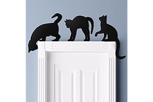 3 Spooky Wooden Black Cat Cutouts for Eerie Halloween Decor