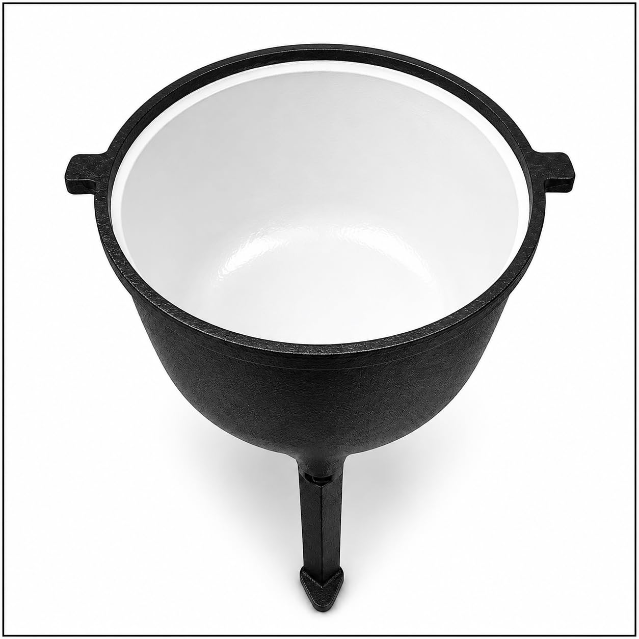 Hervidor de hierro fundido esmaltado 8L 10L con tapa y patas – Cacerola holandesa para cazador, olla para fogatas, barbacoa, camping, olla de hierro húngaro (8 litros)