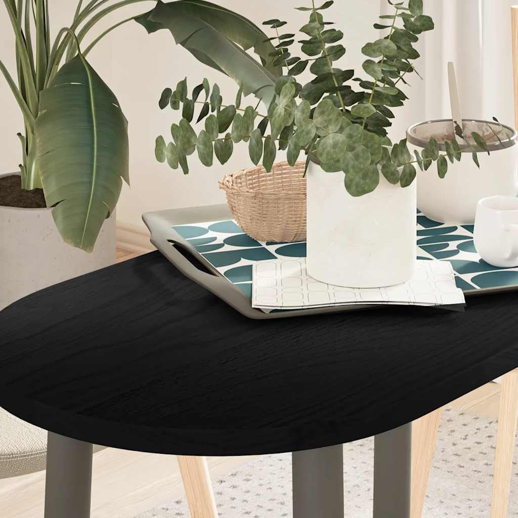 Générique Tischplatte aus massiver Eiche, oval, 80 x 40 x 2 cm, Tischplatte aus Holz, robust und vielseitig für Bass, Beistelltisch oder Bar, Arbeitsplatte, pflegeleicht, mit feuchtem Tuch