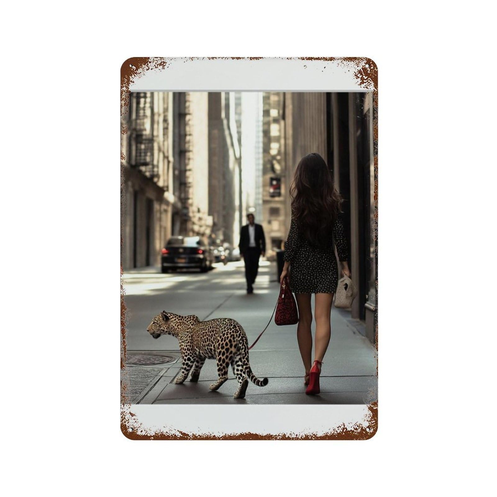 xiaoxiaoshen Leopard Photography S2 Wall Decor Art Metal Tin Poster Modern Home Decor Art Home Bar Shop Decorations Vintage Sign 30x20cm