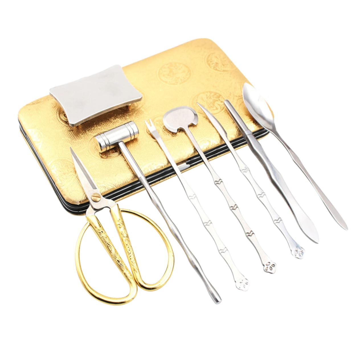 ULTECHNOVO Set di 8 Utensili per Frutti di Mare in Acciaio Inox Argento
