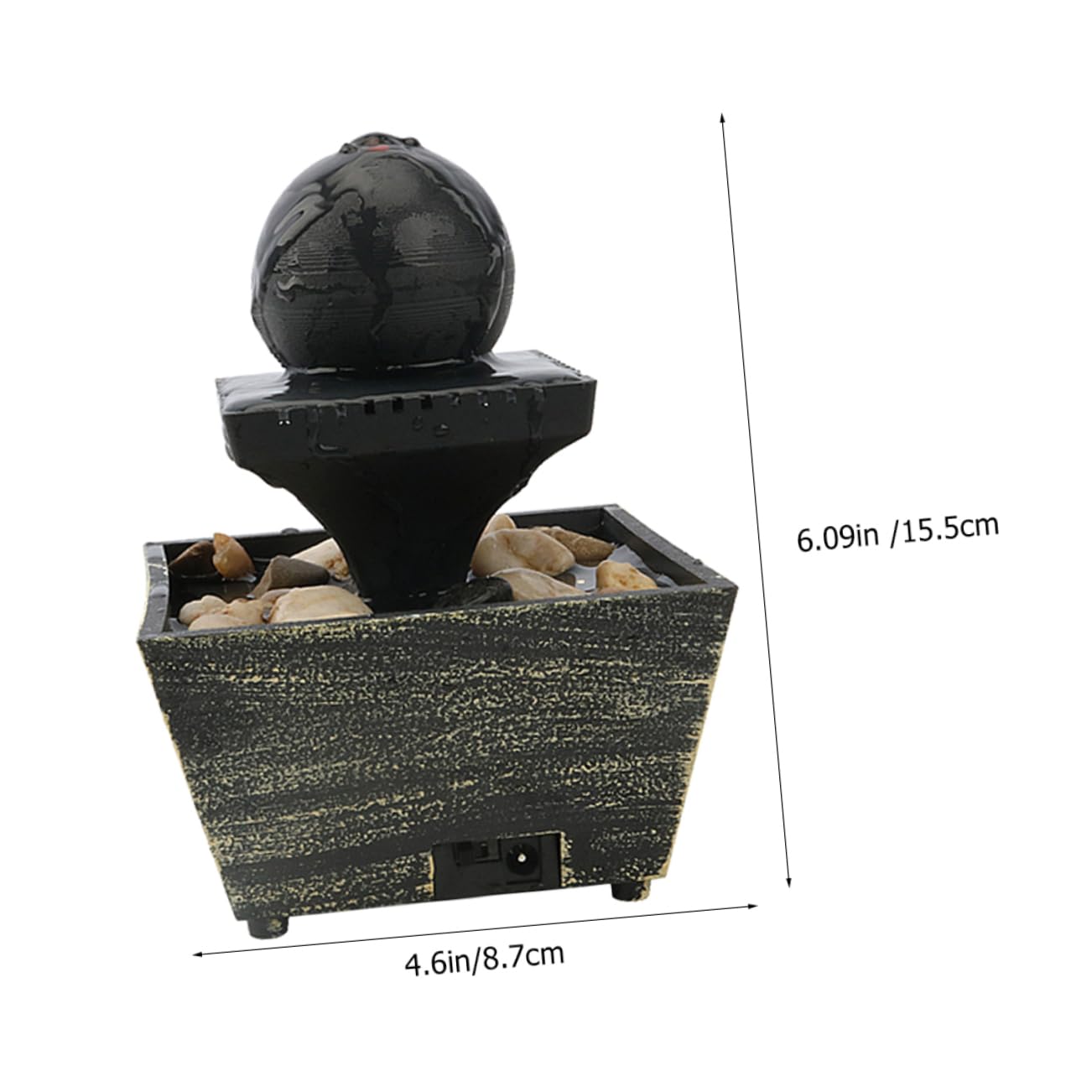 GRIRIW Creative Tabletop Fountain with Running Water Layout for Home Office Elegant Chinese Style Bonsai Decoration for Bar Study and More