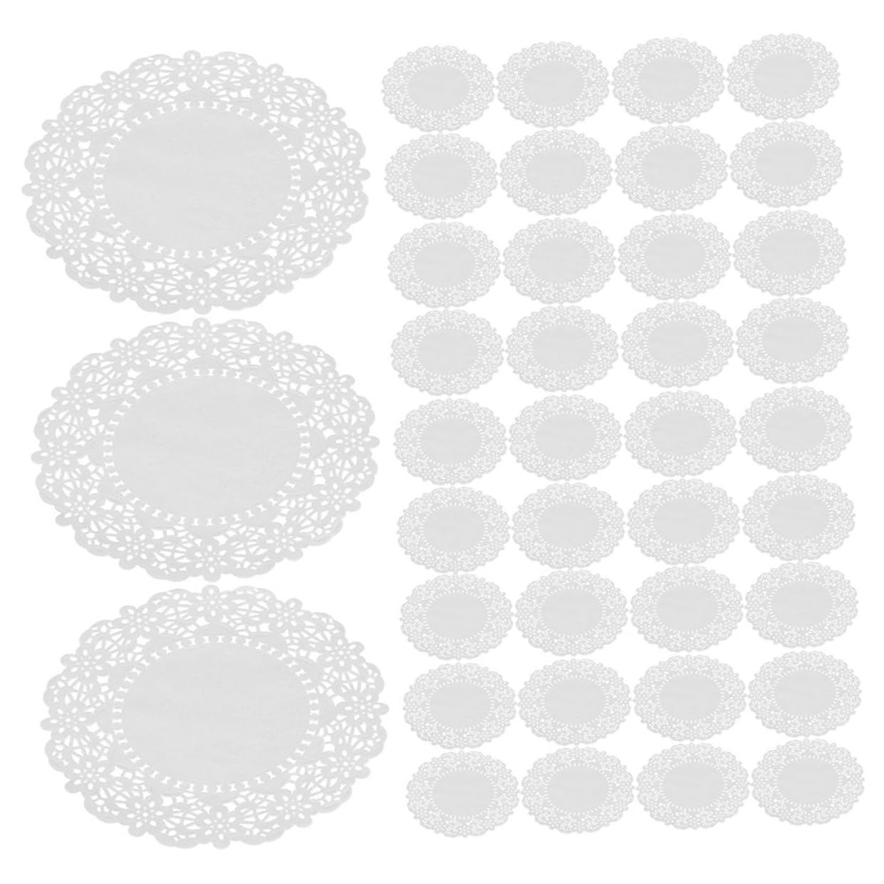 PRETYZOOM Disposable Paper Placemats 280 Sheets of Round Oil-Absorb Doilies for Baking Party Decorations