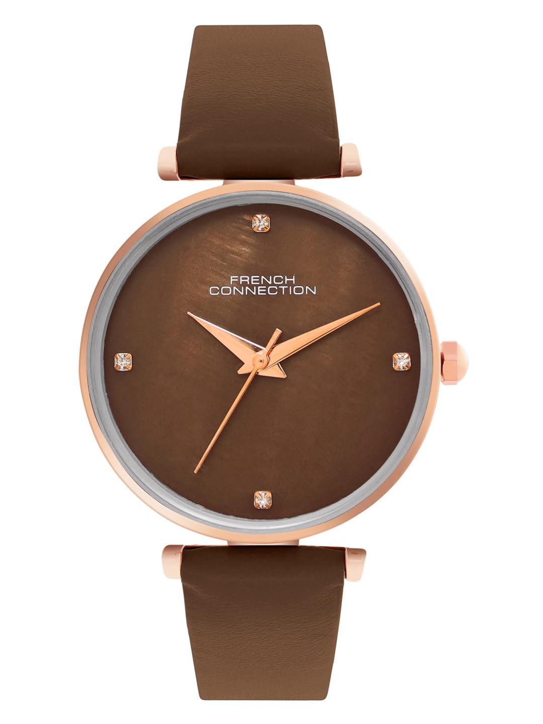 french connection | Brown Mother of Pearl dial | Brown Leather Strap | Quartz Watch for Women - FCN0147BRL-picture-19