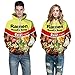 ZUEVI Ramen Noodles Hoodie, Men's Unisex Novelty 3D Printed Pullover Hoodies Sweatshirt with Pockets(BEEF-L)
