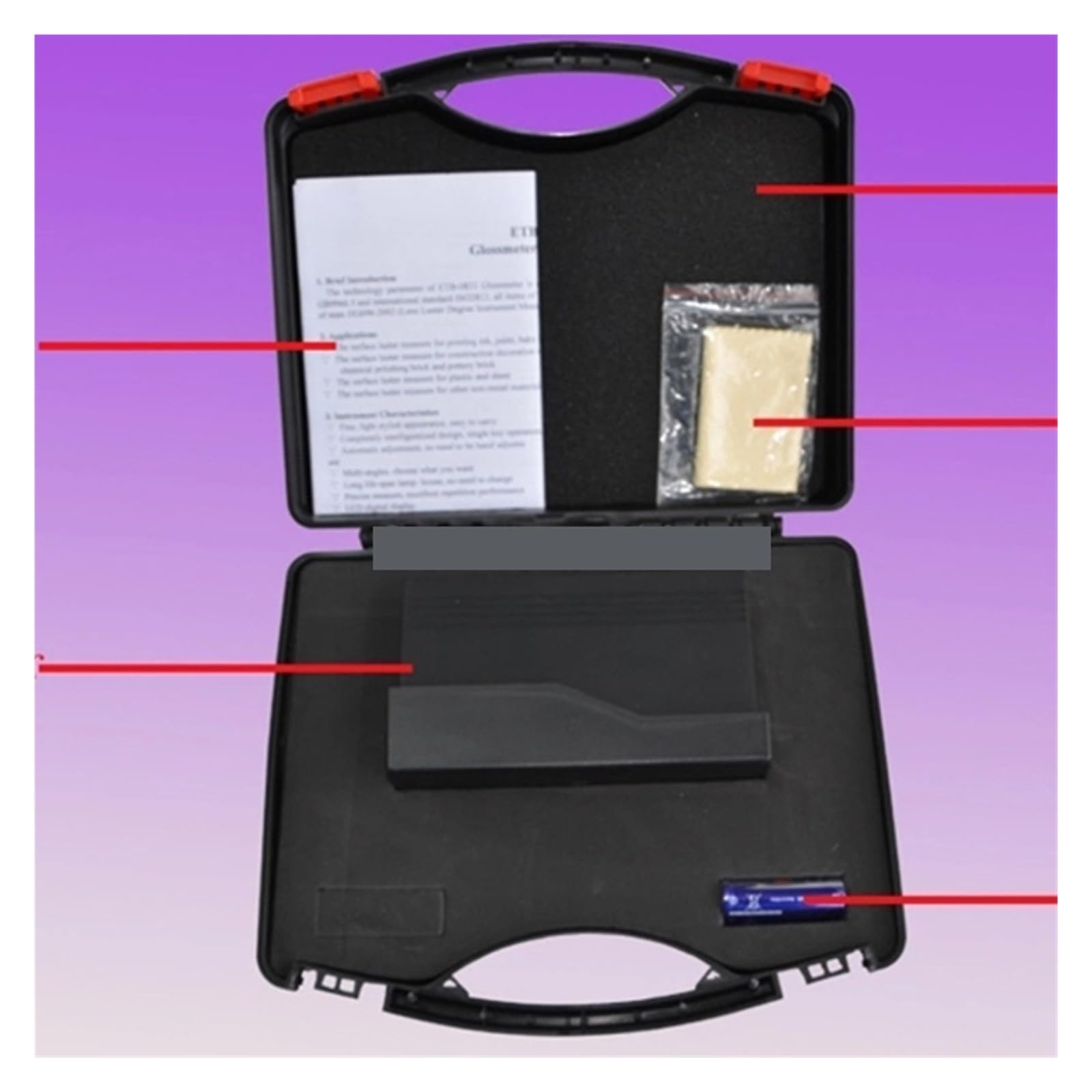 Kolorymetr, ETB-0833 Samokalibracja 20 stopni 60 85 Miernik połysku Tester 0-200GU 1,2Gu z USB