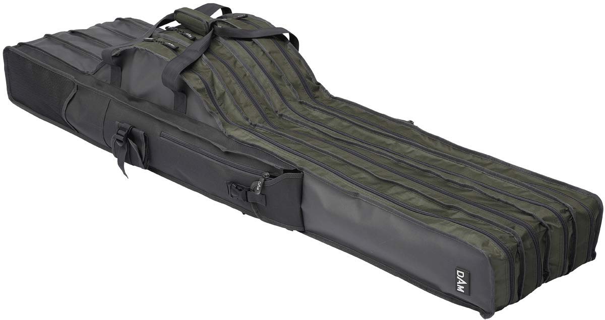 DAM Compartment Rod Bag 4 Fächer 150x38x29cm - Rutentasche zum Ansitzangeln, Angeltasche für Ruten & Angelrollen, Futteral zum Angeln, Transporttasche