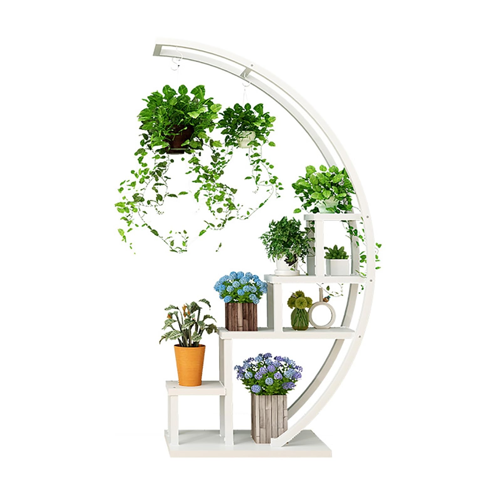 Support pour pots de fleurs pour éviter les taches de rouille et optimiser l'espace