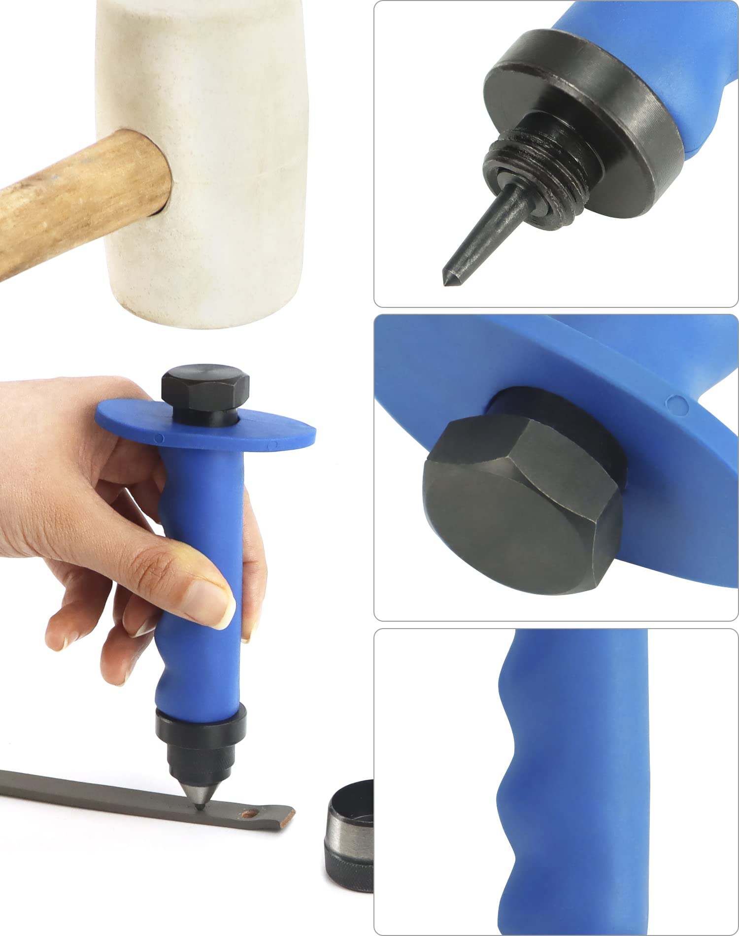 QWORK® 14-częściowy zestaw dziurkaczy 5-35 mm, zestaw dziurkaczy, narzędzie do dziurkowania