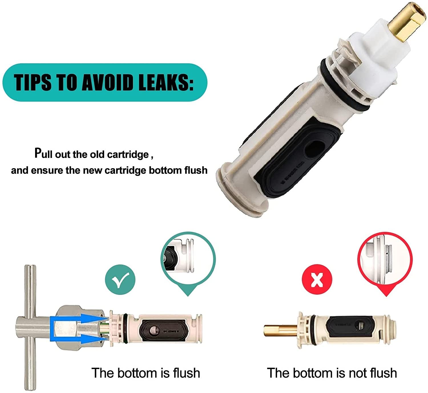 Replacement Cartridge For Moen POSITEMP 1222 1222B Single, 51 OFF