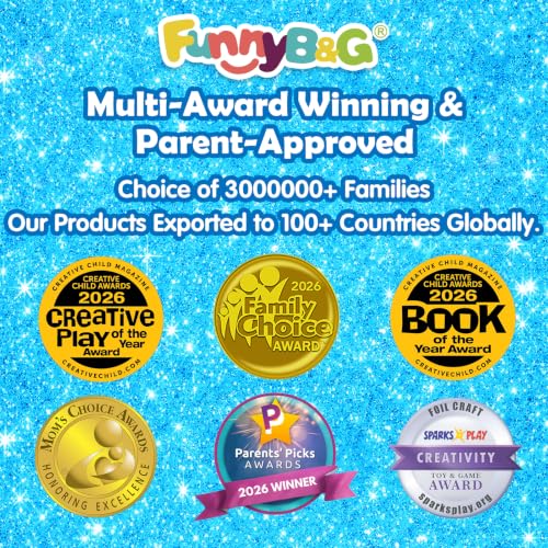 Image of FUNNYB&G Foil Art Craft Kit for Kids, Sparkly Birthday Gift Toy for Kids