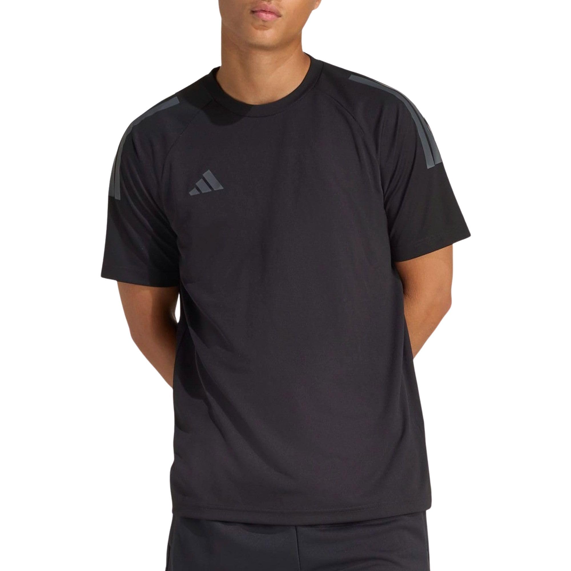 adidas Men's Climacool Sereno 3-Stripes Shirt, Black, S
