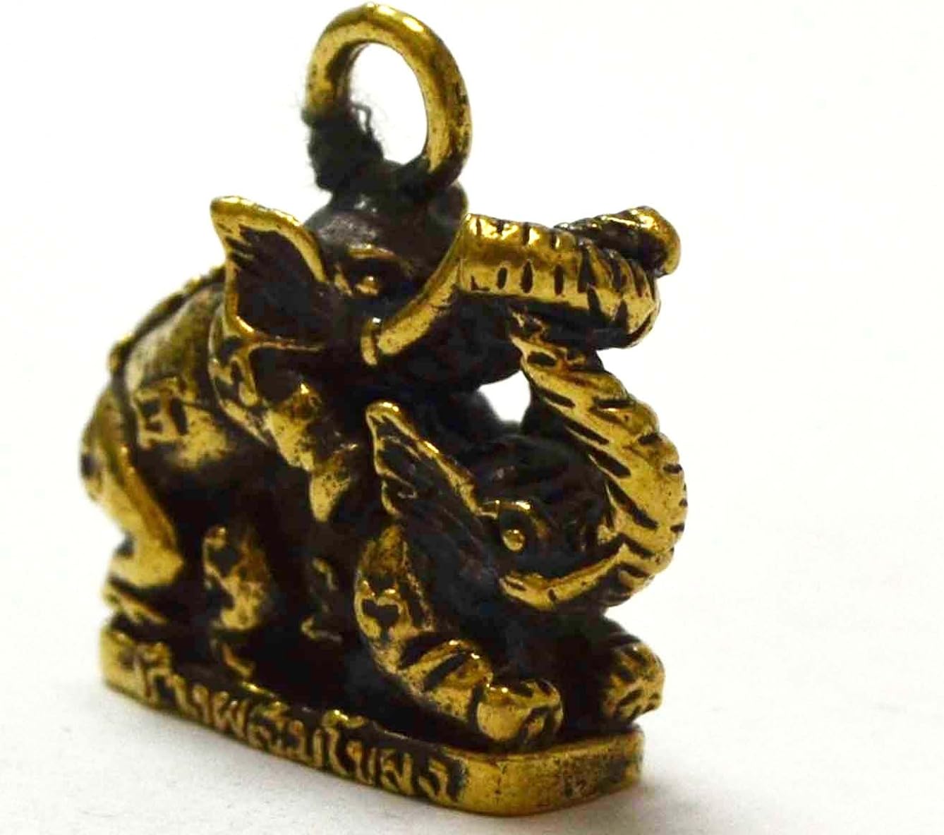 Miniatura 2 de Joyería Colgantes Lucky In LoveElefante en el amor talismán Encanto tailandés Amuleto Estatua de latón