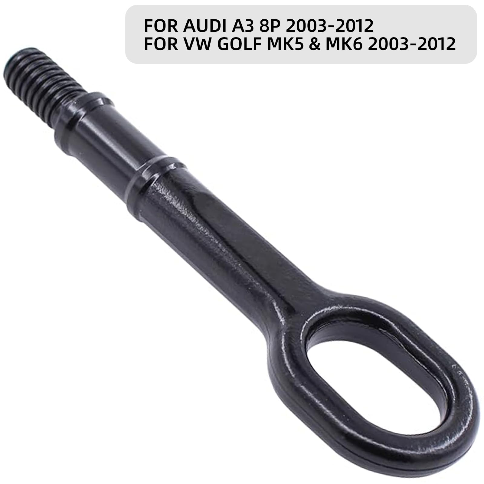 Gancio di traino 200 mm 1T0805615A, gancio di traino per Audi A3 8P 2003-2012 per VW Golf MK5 & MK6 2003-2012, gancio di traino, occhiello di ricambio 1T0805615 5P0805615