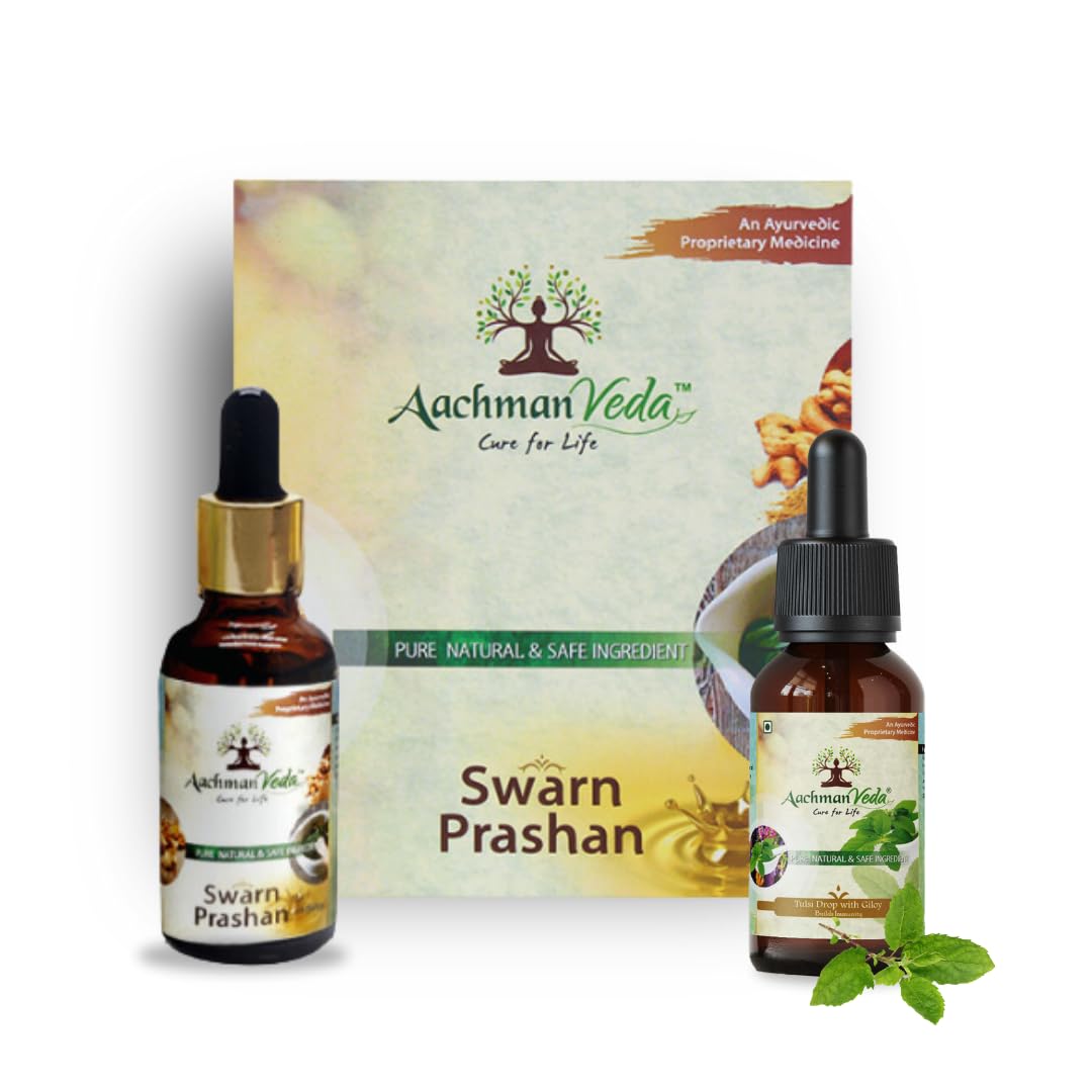 Aachman Veda ® Swarna prashan for kids - Enriched with 24CT Gold immunity booster drop 100% ayurvedic - Ayush Approved 30ml Age 0-15 years (B09PRH93HP) Amazon Price History, Amazon Price Tracker